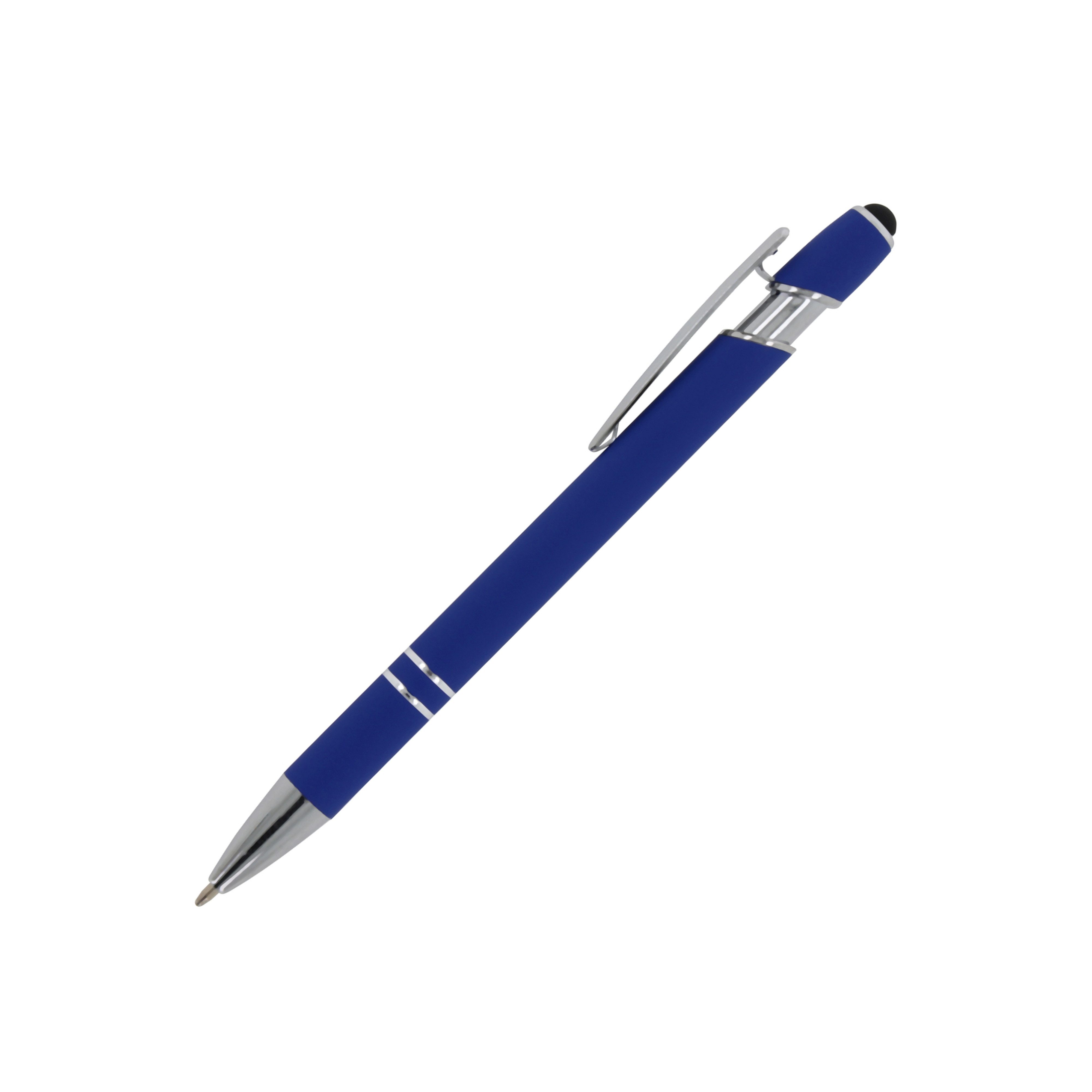 TOPPOINT Kugelschreiber Touchpen Kugelschreiber / aus Metall / Soft-Touch / Farbe: blau