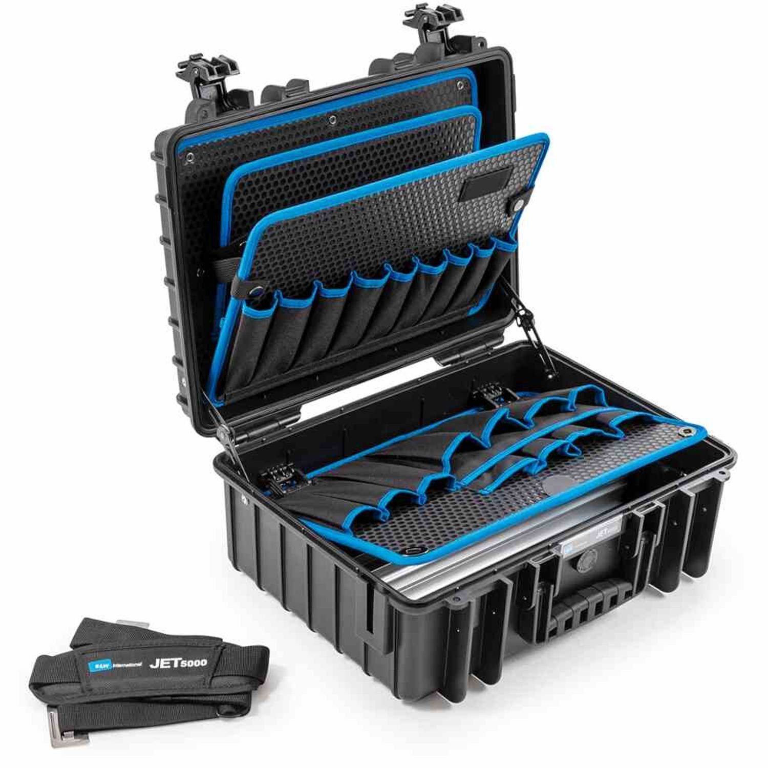 B&W International Werkzeugkoffer mit Pockets Werkzeug-Koffer schwarz JET5000