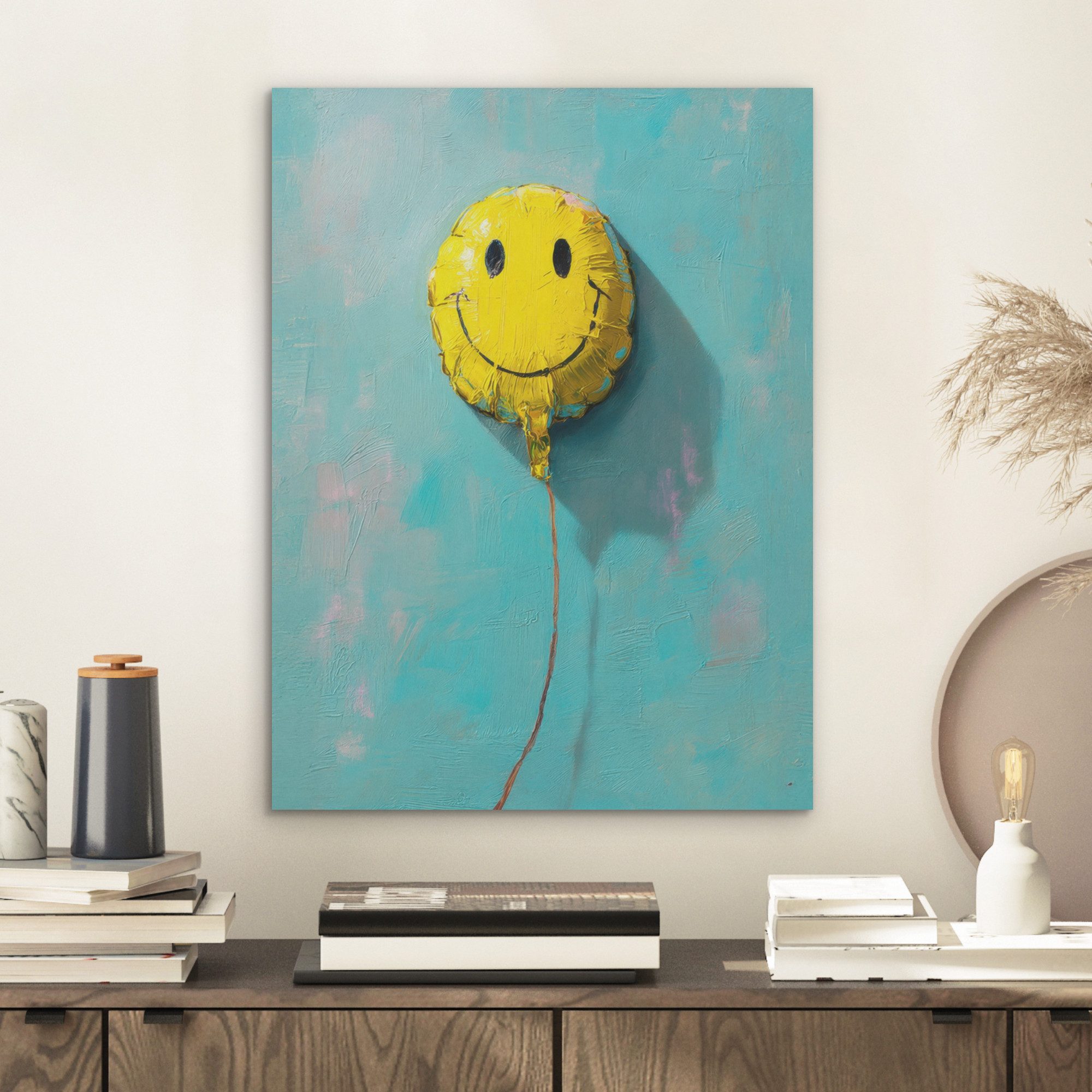 MuchoWow Gemälde Luftballon - Gelb - günstig online kaufen