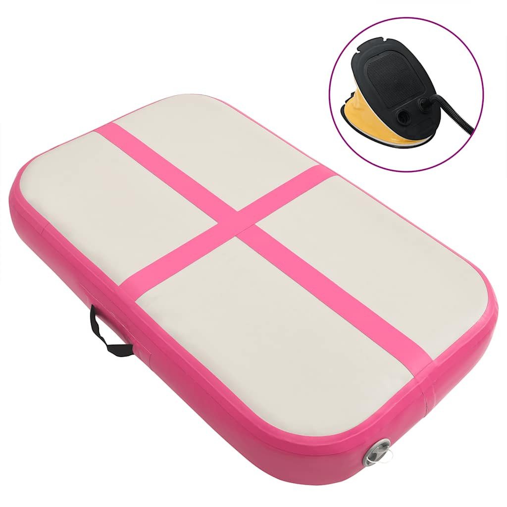 Gymnastikmatte Aufblasbare Gymnastikmatte mit Pumpe 60x100x10 cm PVC Rosa