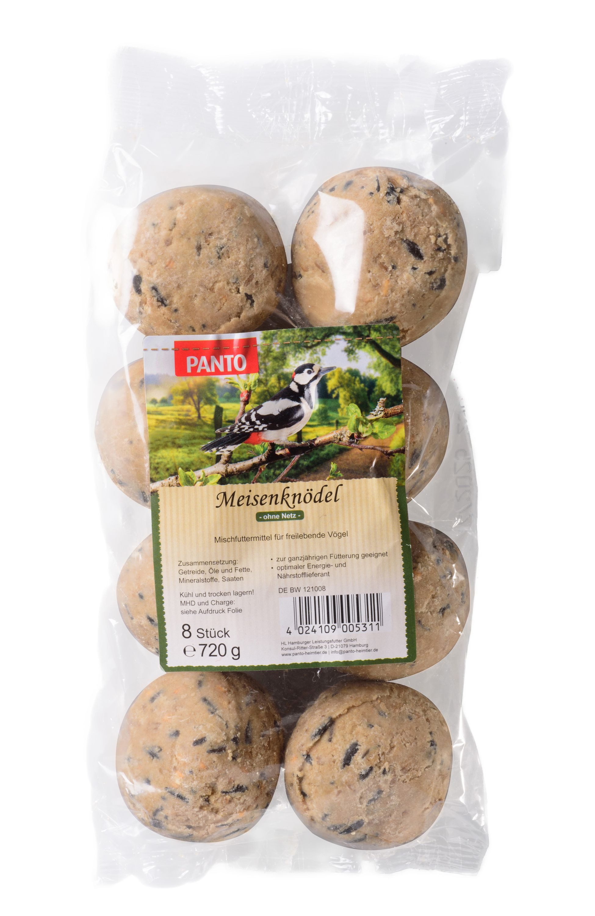 PANTO Meisenknödel ohne Netz und ohne Tablett 8er