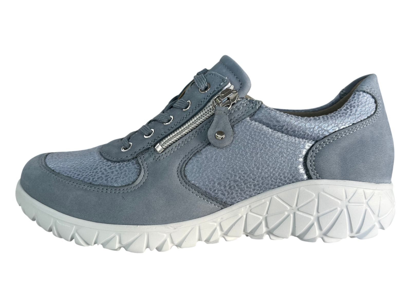 Waldläufer Damen Ortho-Tritt Schnürschuh H89001-237-267 sky blau Schnürschuh