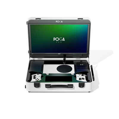 POGA Gaming-Gehäuse PPW030 Pro White - Xbox One X, Weiß Gamingkoffer inkl. Trolley und 21,5" ASUS Gaming Monitor