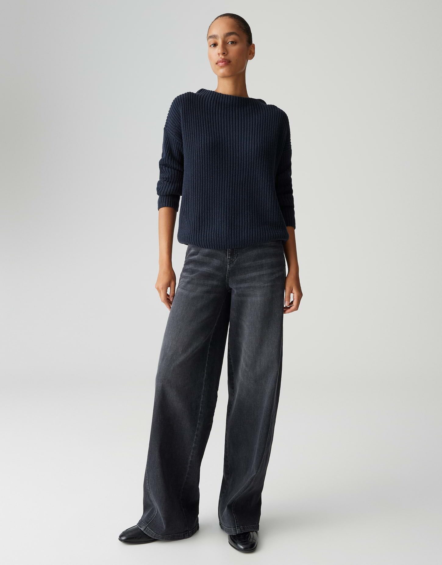 OPUS Strickpullover Strickpullover PARTO Regular aus Baumwolle