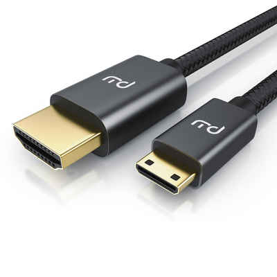 Primewire HDMI-Kabel, HDMI Typ C, HDMI Typ A, HDMI Typ C Stecker, HDMI Typ A Stecker (200 cm), 4K HDMI auf Mini HDMI Adapterkabel 3840 x 2160 @ 60 Hz - 2m