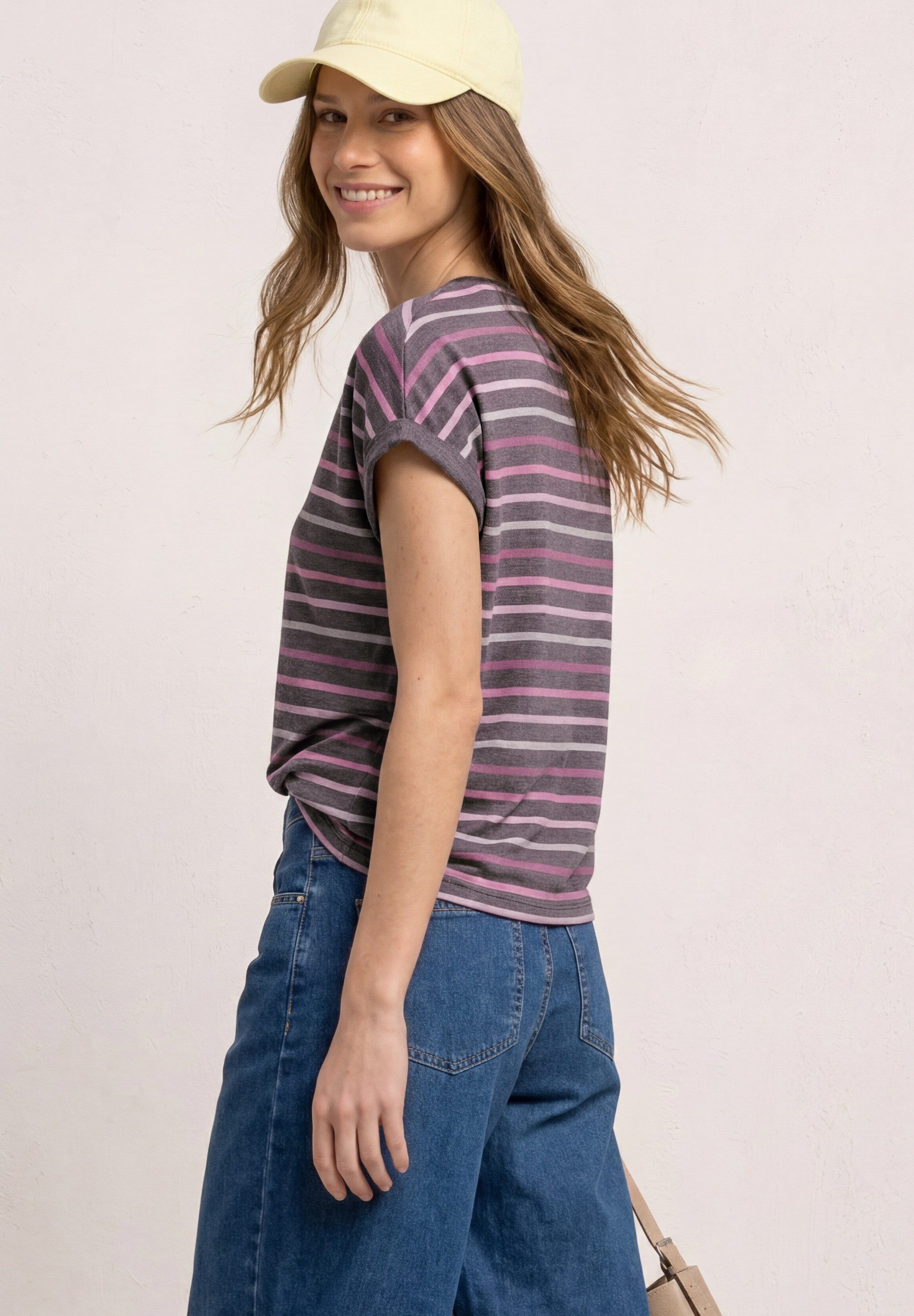STREET ONE Shirttop Sommershirt mit überschnittenen Schultern – Bild 2 von 5
