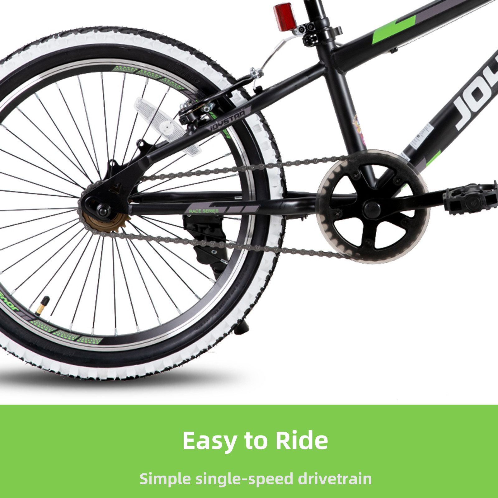 JOYSTAR Kinderfahrrad 20 Zoll fahrrad für Jungen Mädchen Alter von 7-12 Jahren Mountainbike, Hardtail Mountainbike für Kinder mit 1-Gang, Doppel-V-Bremse