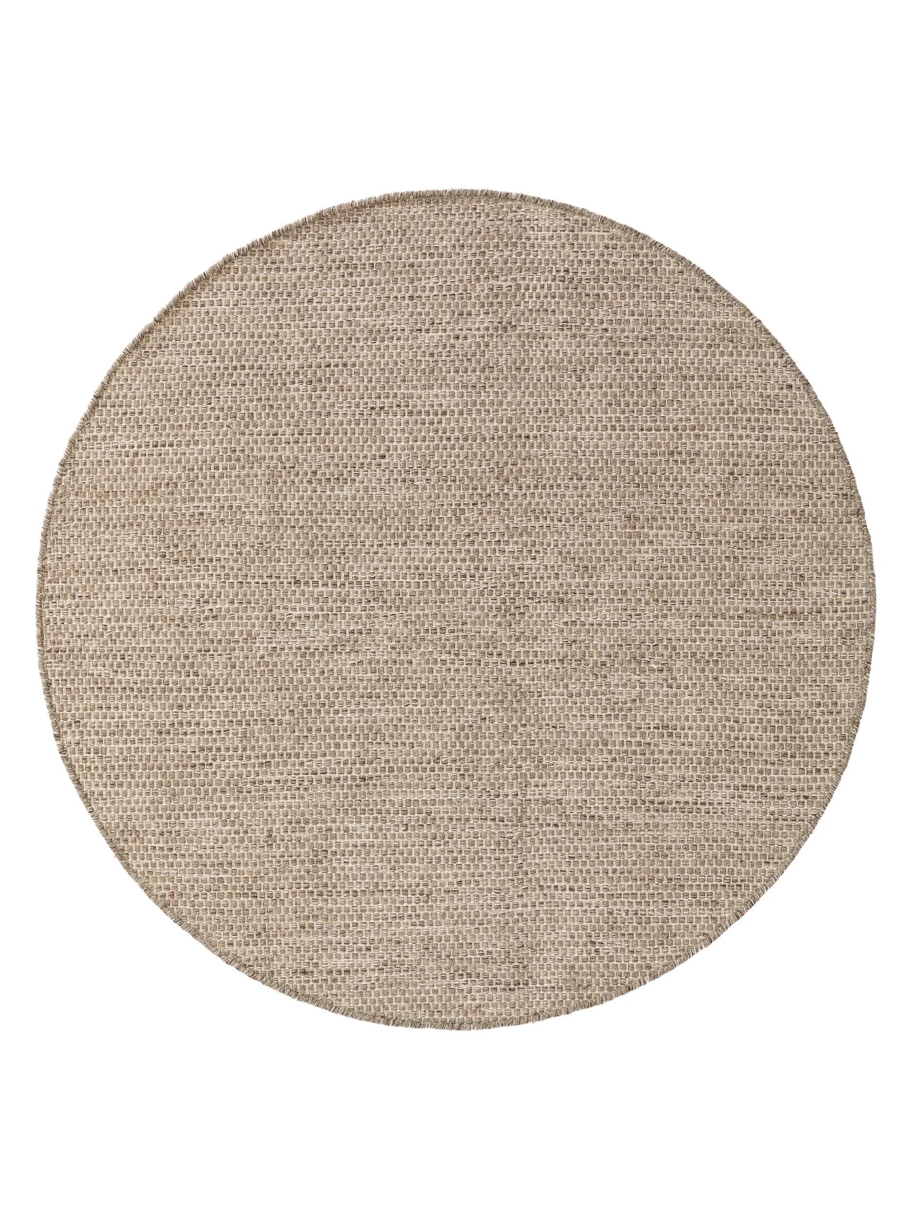 benuta Wollteppich Rocco, rund, Höhe: 5 mm, Teppich Wohnzimmer, Schlafzimmer, Esszimmer, Flur, Kunstfaser, Cozy