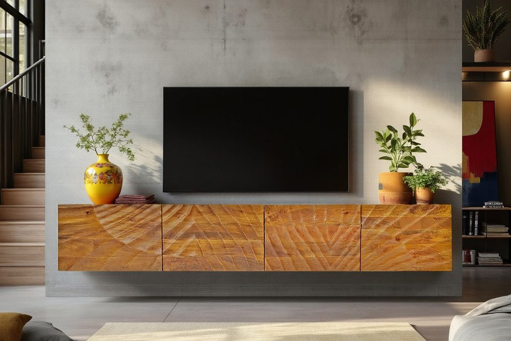 riess-ambiente TV-Board SCORPION 200cm braun Mangoholz günstig online kaufen