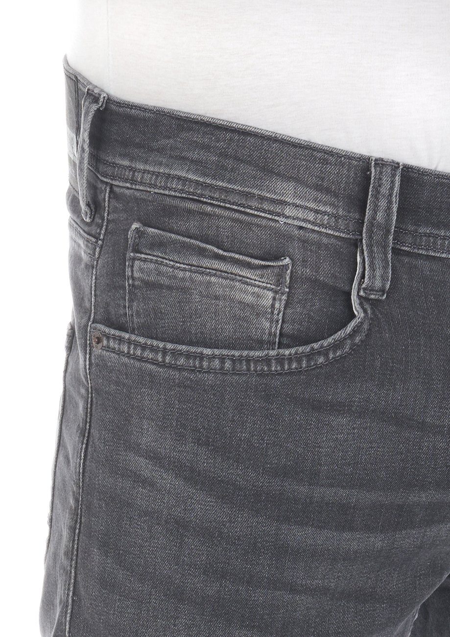 MUSTANG Tapered-fit-Jeans Herren Jeanshose Oregon Used Tapered mit Black Fit Denim (1009376-783) Denim Hose Stretch