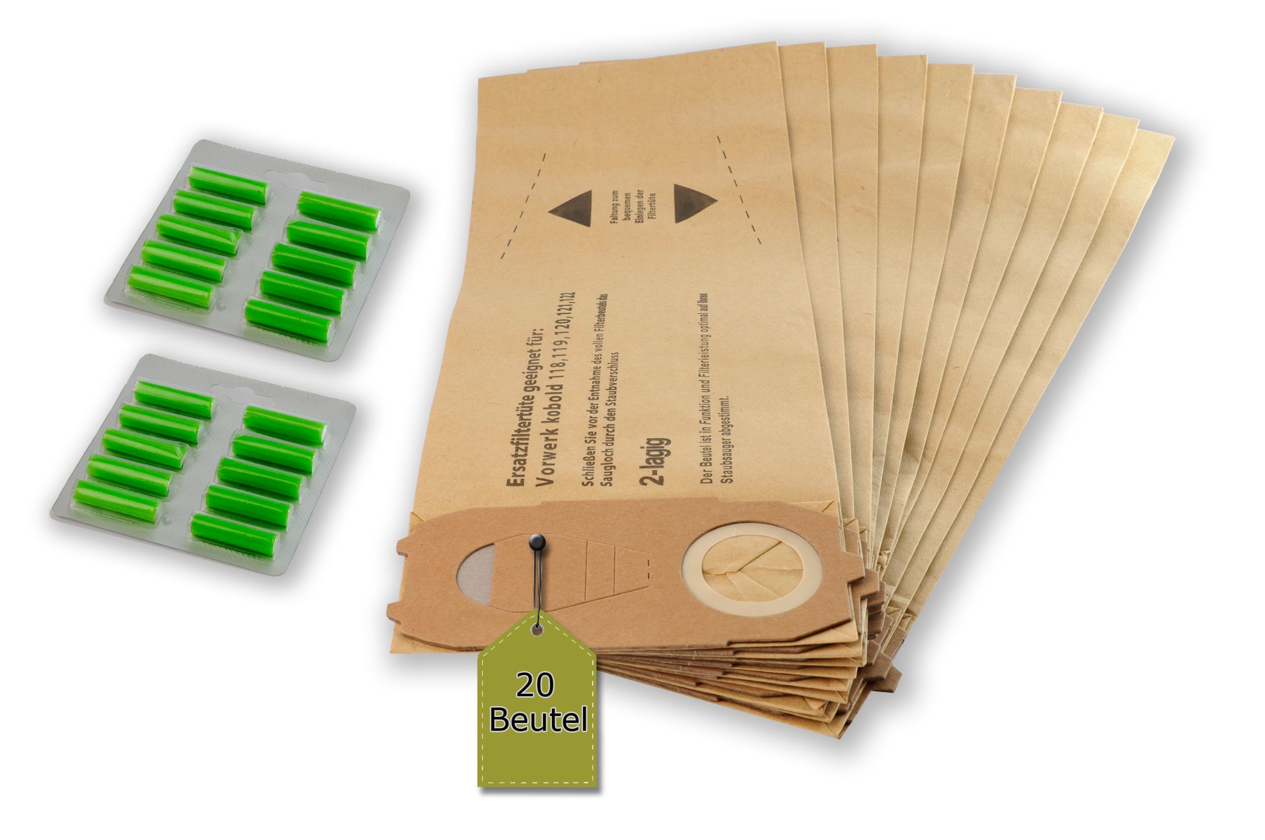 Staubsaugerbeutel passend für Vorwerk Kobold VK 118, 119, 120, 121, 122