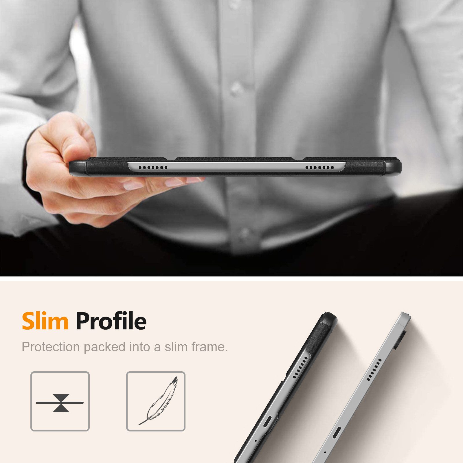 Fintie Tablet-Hülle für Samsung Galaxy Tab A11+ /A9+ Plus 11 Zoll (2025/2023) 11 Zoll, Dünne Kunstleder Case für Tab A11+/A9+ SM-X230/X236B/X210/X216/X218 – Bild 4 von 5