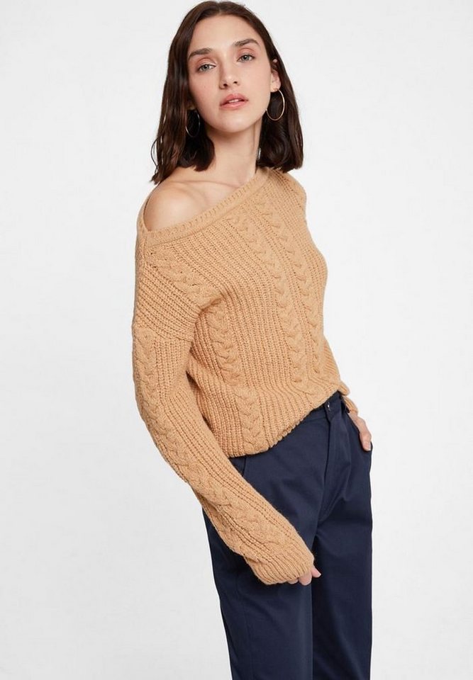 OXXO Carmenpullover mit Zopf Musterung OXXO Carmenpullover mit Zopf Musterung