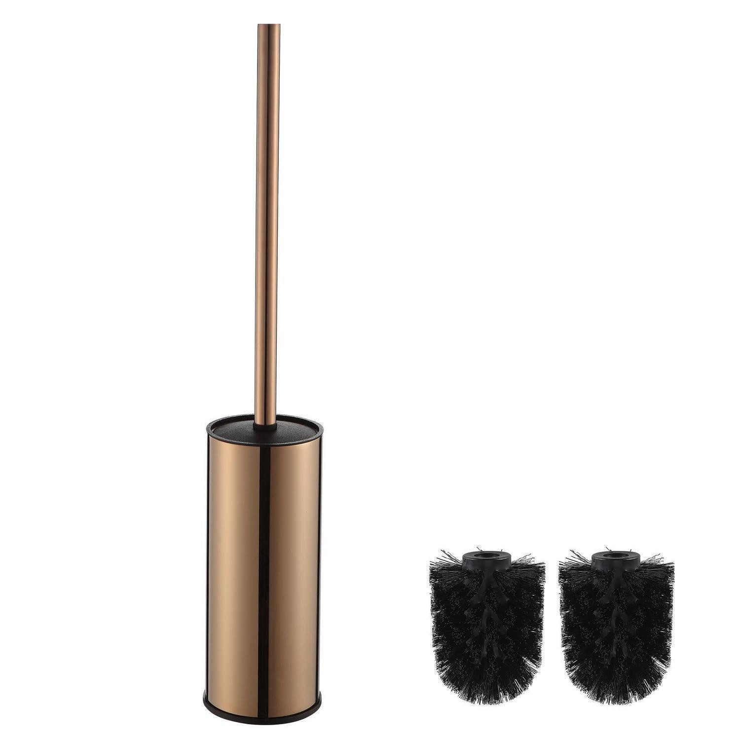 LuxusKollektion WC-Garnitur WC-Bürstenhalter Rund Roségold Edelstahl