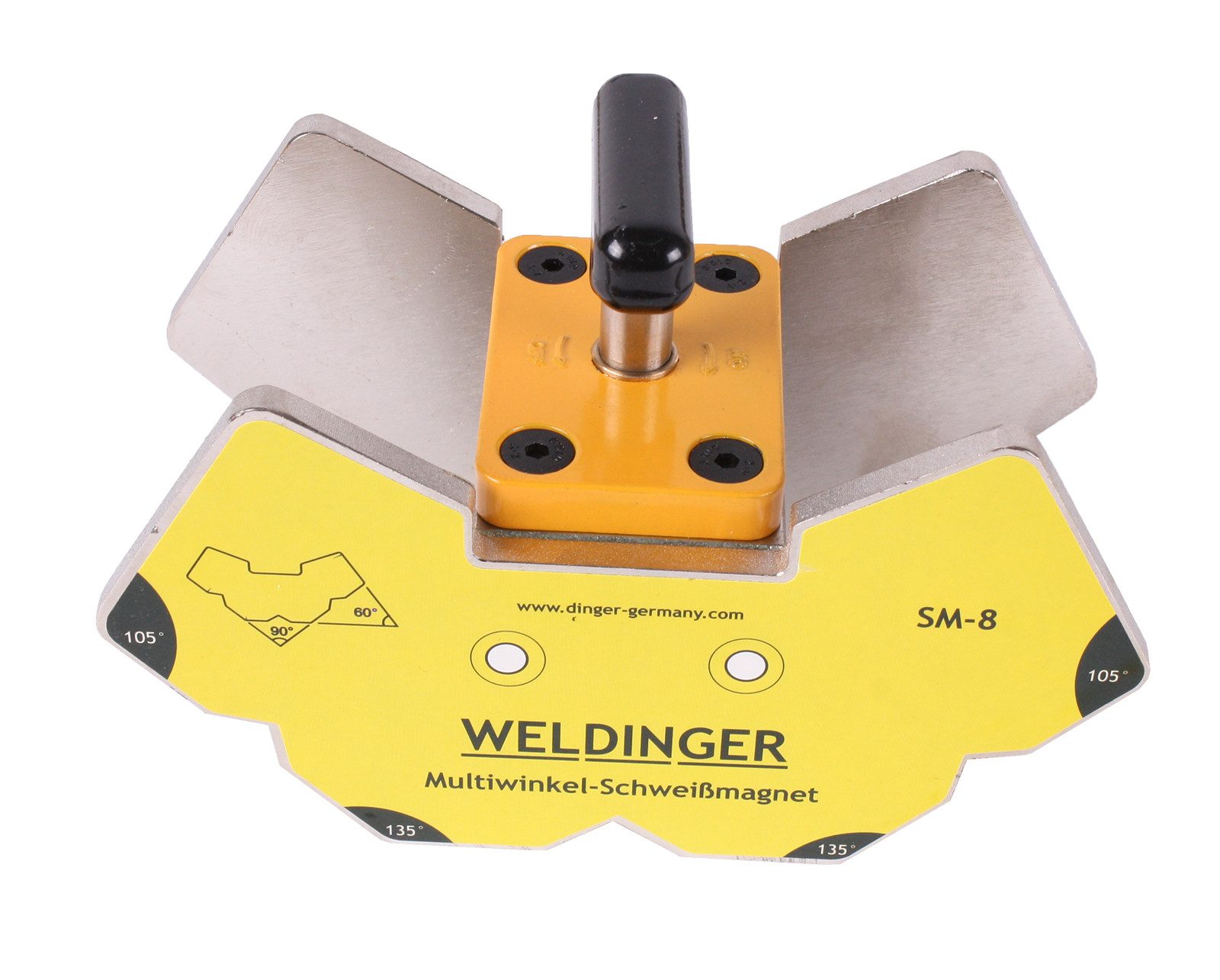 WELDINGER Magnet-Schweißwinkel SM-8 Multiwinkel-Schweißmagnet Drehschalter 120 kg Haftkraft, (Set)