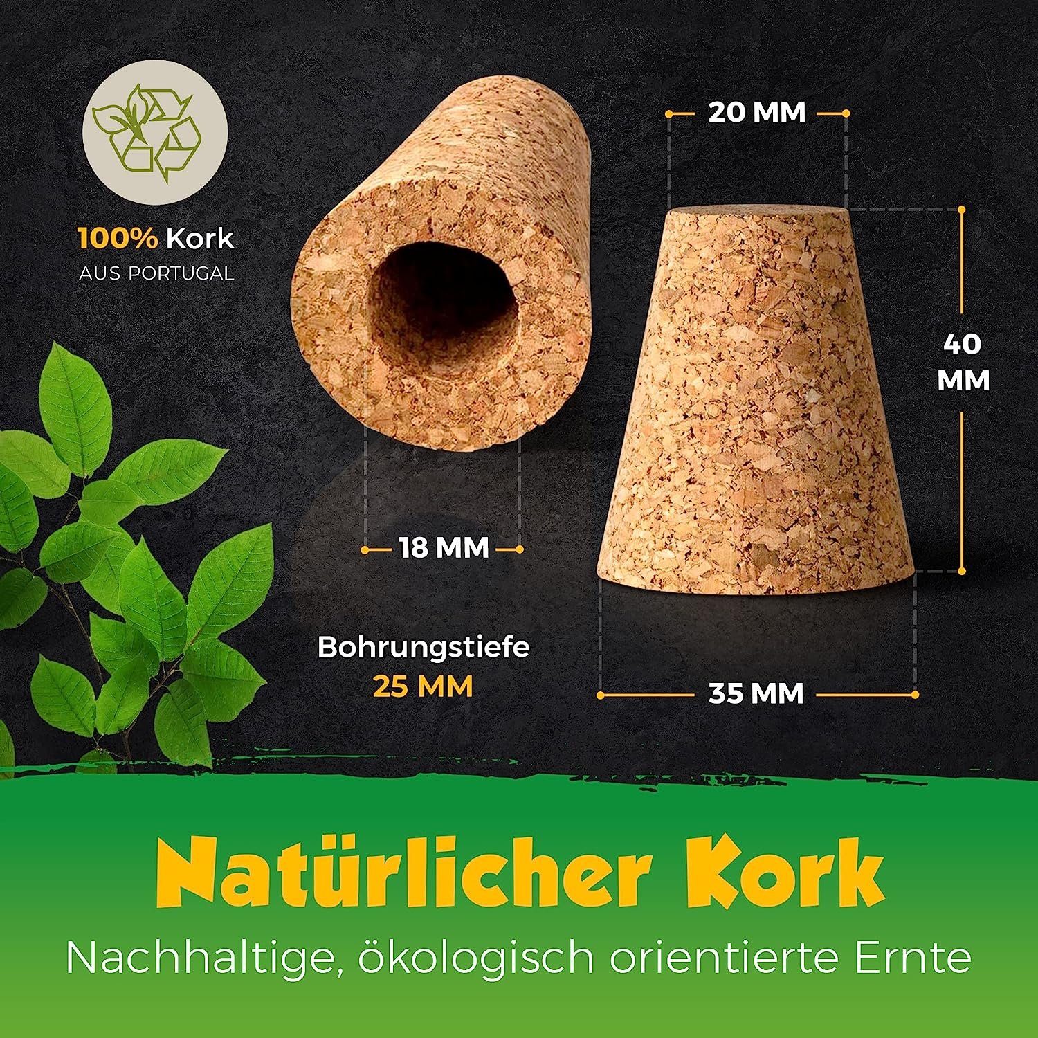 Kork-Deko.de Rosenbogen Rosenbogen 5er-Pack Korken zum Aufstecken von Lauschaer-Rosenkugeln