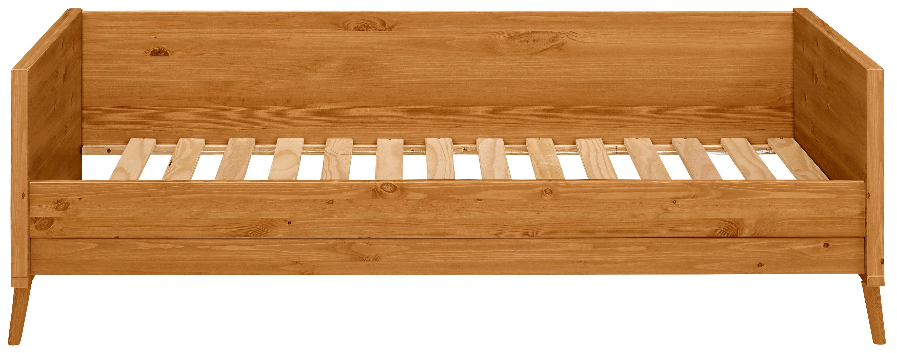 OTTO home Jugendbett Ellen, aus massivem Kiefernholz, in 2 verschiedenen Farben, mit Holzfüßen