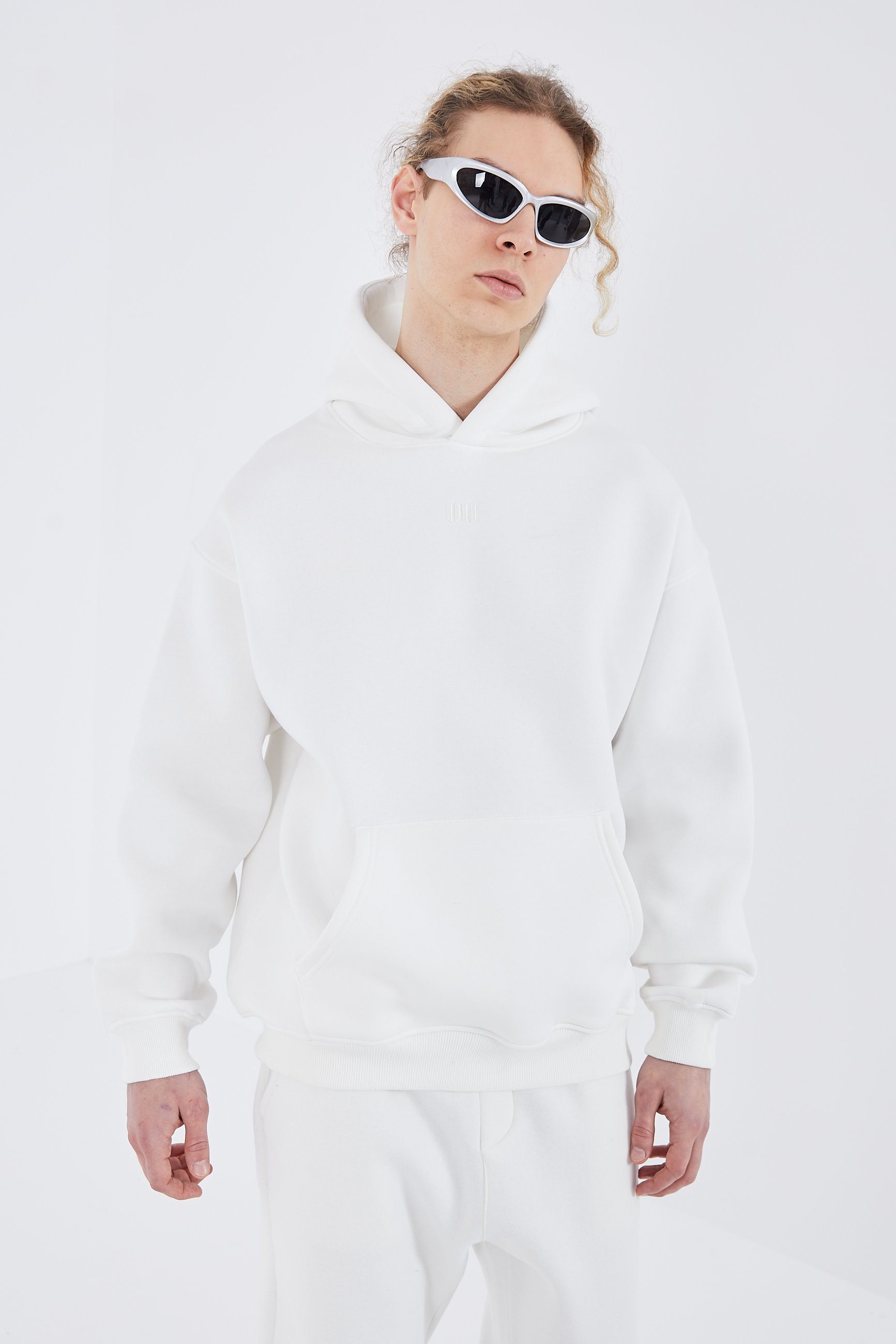 OSSY HOMER Hoodie Oversize Hoodie einfarbig Basic Baumwolle Kapuzenpullover 320gsm