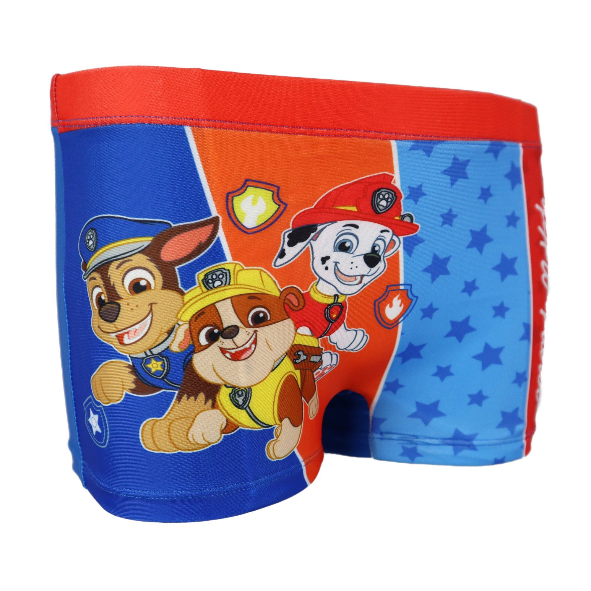 PAW PATROL Badehose Marshall Chase Rubble Jungen Kinder Bademode Gr. 98 bis 128 Rot