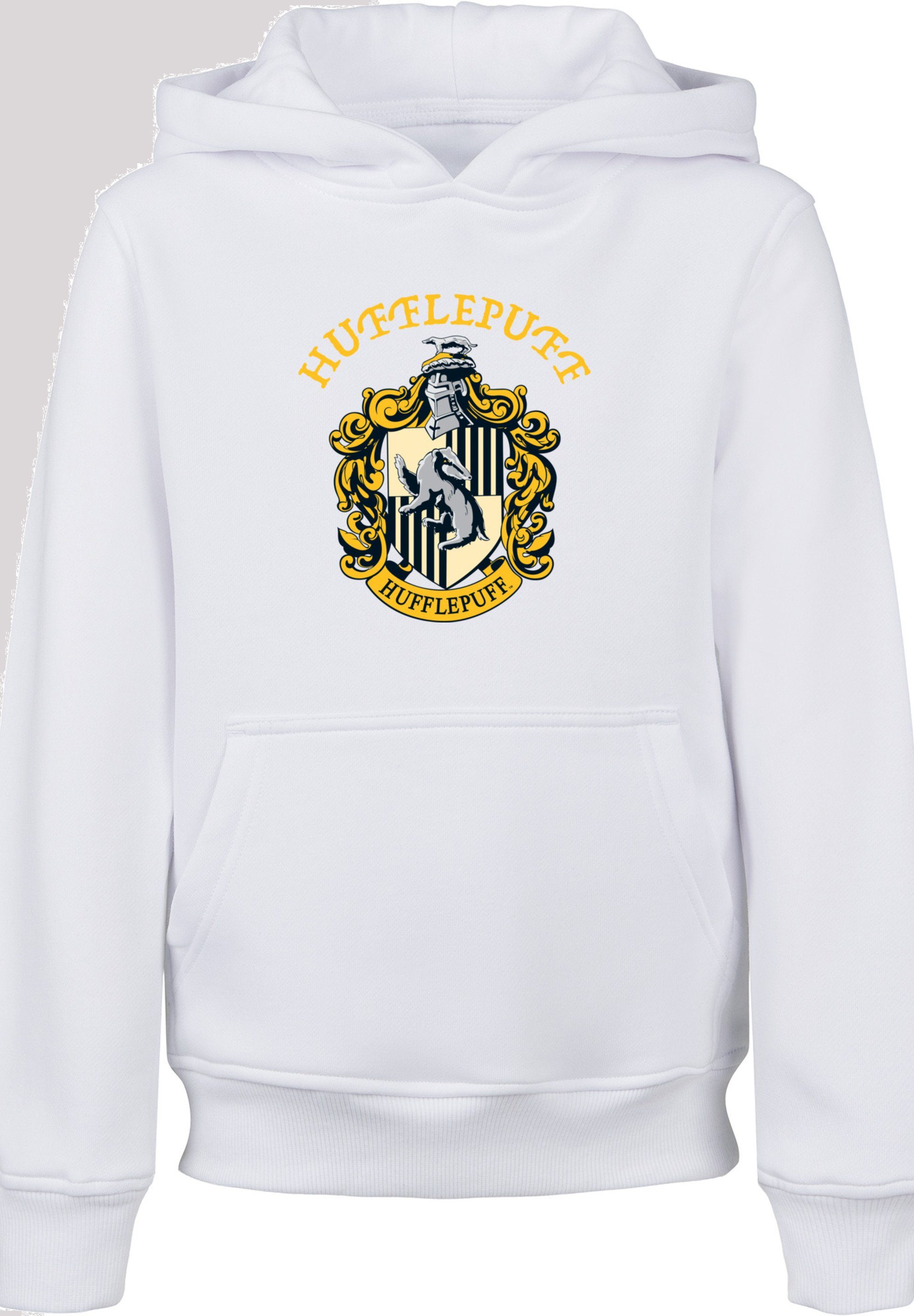 F4NT4STIC Hoodie Kinder Harry Potter Hufflepuff Crest with Basic Kids Hoody (1-tlg) white