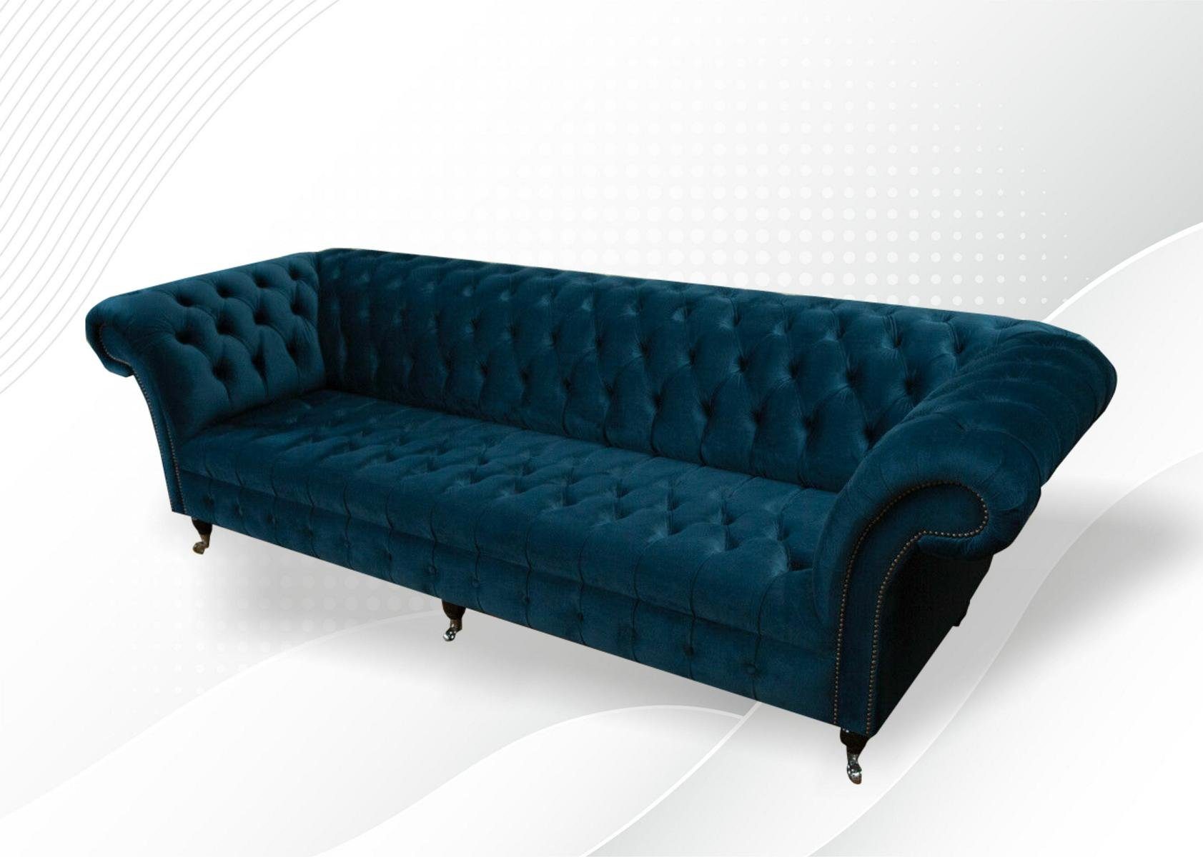 Sofa Couch 4 Design Chesterfield-Sofa, JVmoebel Sofa Chesterfield 265 cm Sitzer