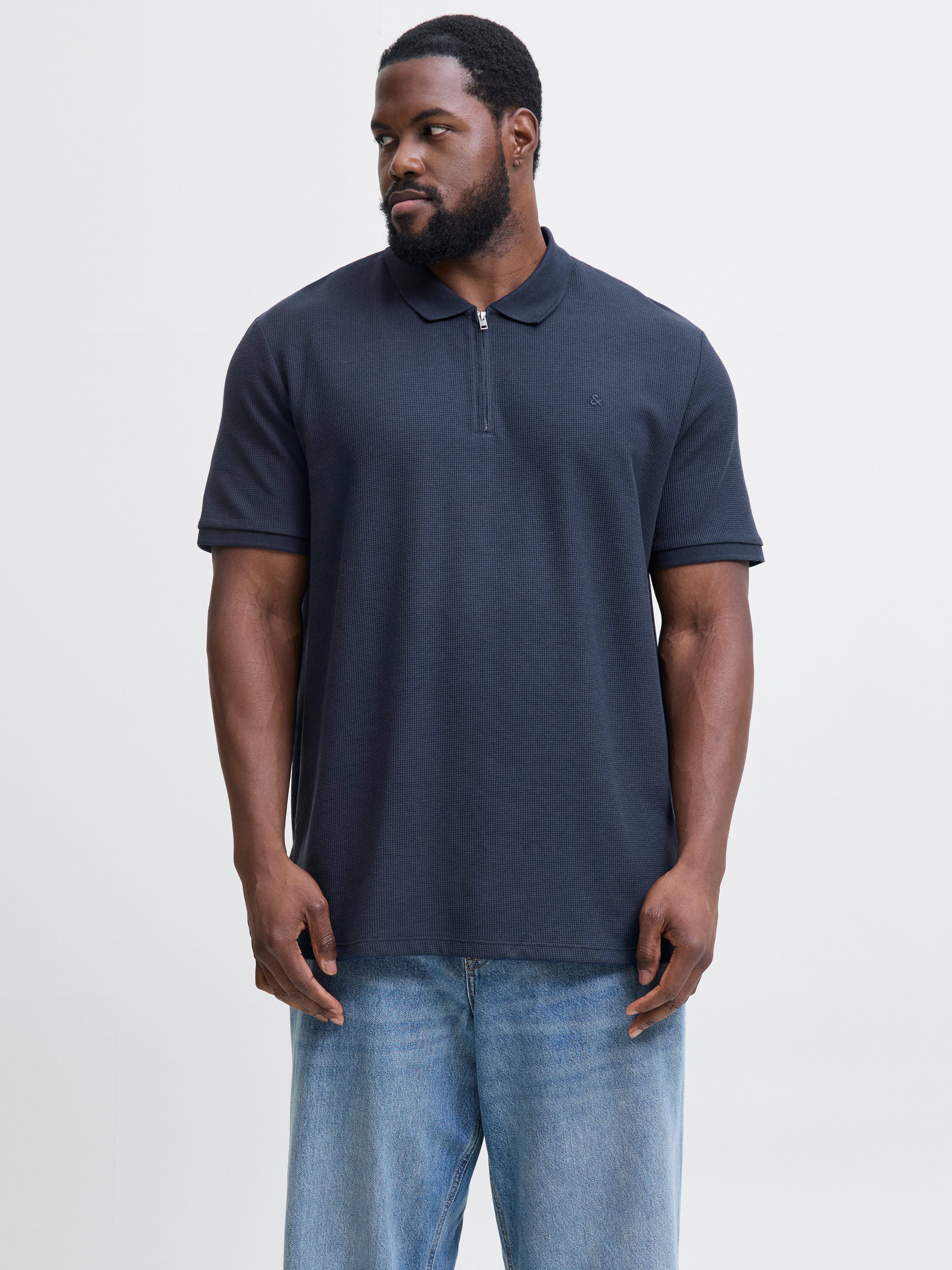 Jack & Jones PlusSize Poloshirt JJEAUSTIN ZIP POLO SS NOOS PLS günstig online kaufen