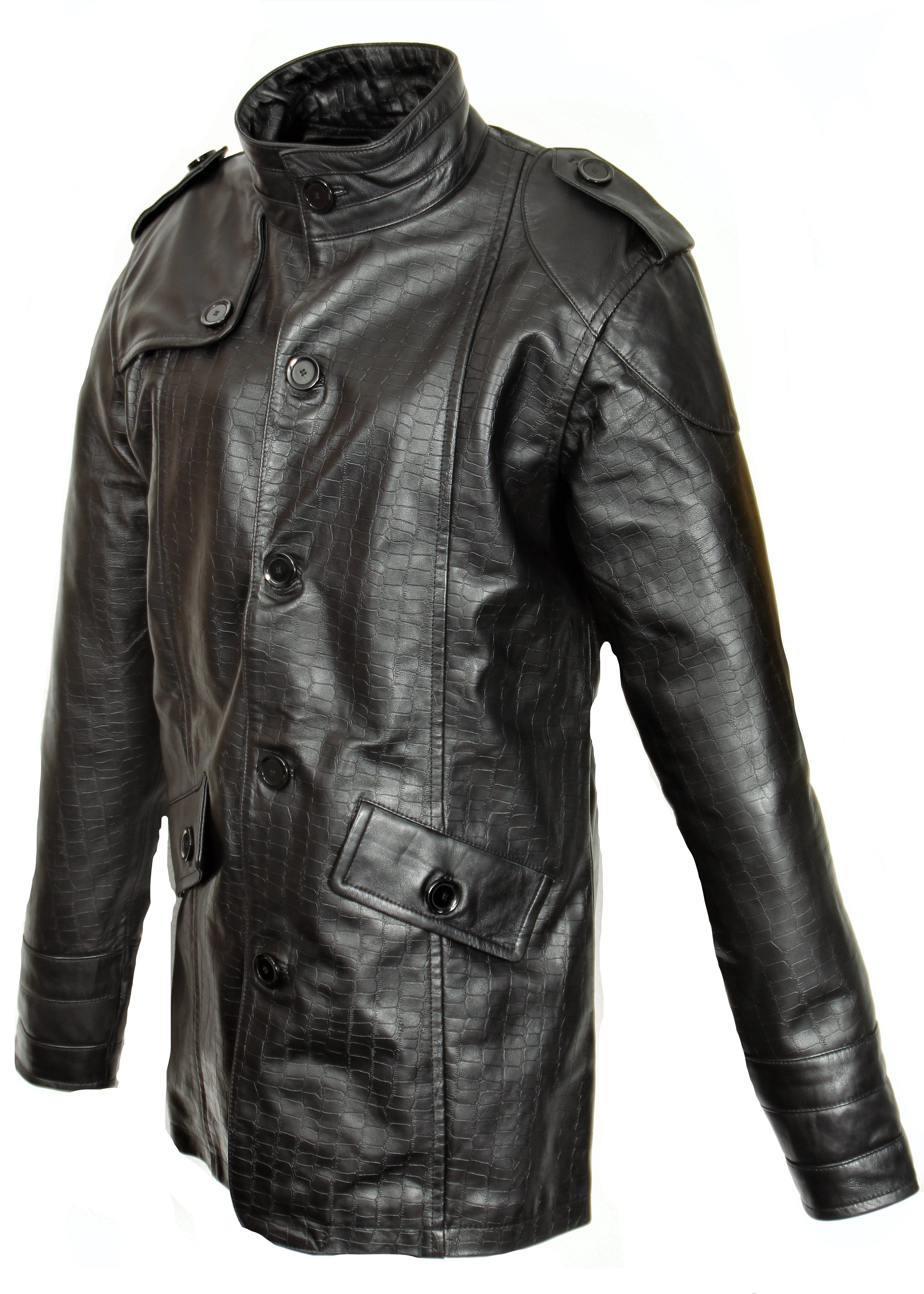 Be Noble Lederjacke Kurzmantel Leder Kurzmantel mit interessanten Details Größe S