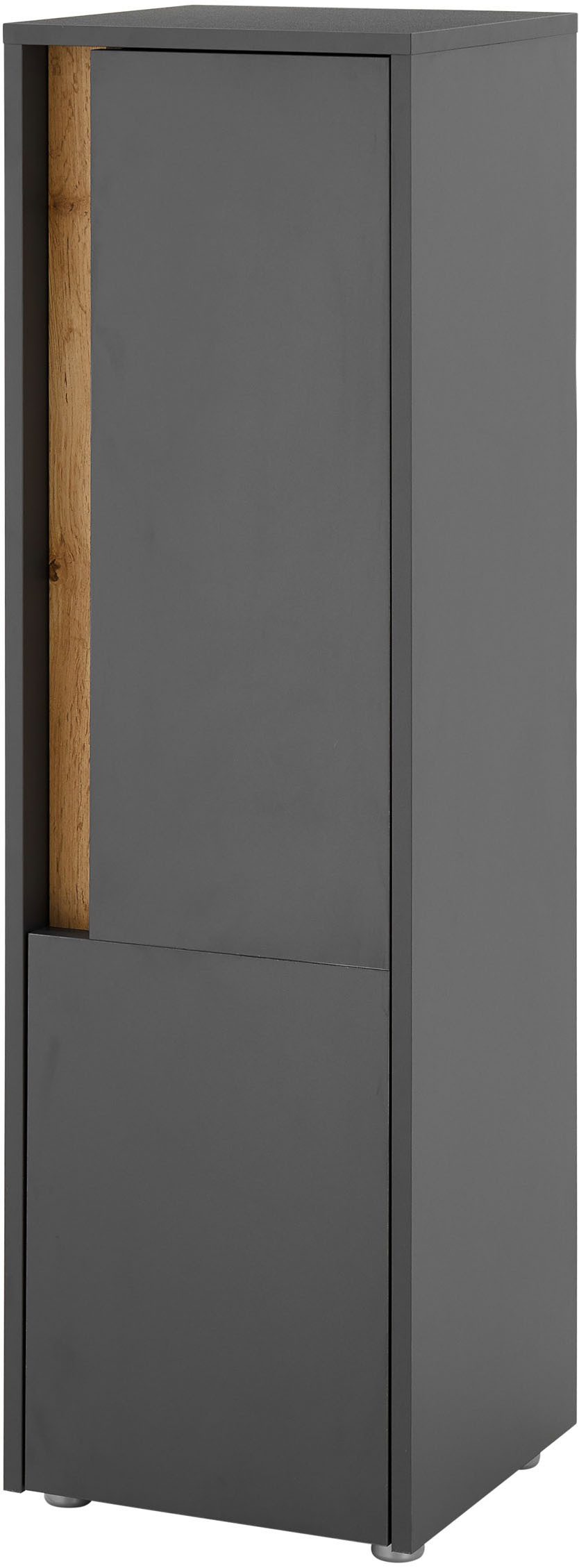 Home affaire Midischrank CITY/GIRON, Badschrank mit Griffmulde, Hochschrank in zeitlosem Design in den Farben Weiß und Anthrazit verfügbar, viel Stauraum