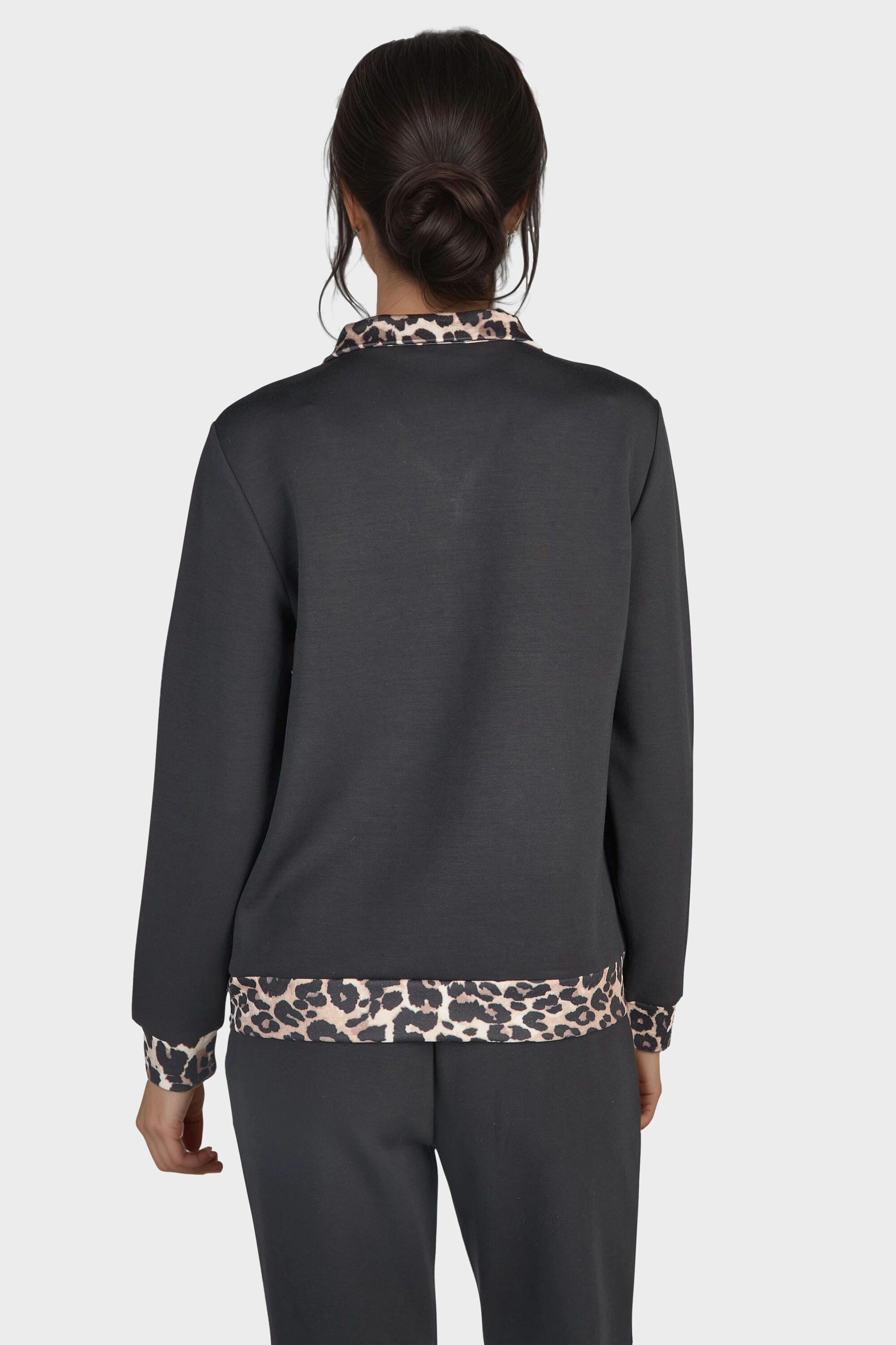 NAVIGAZIONE Sweatjacke Leoprint – Bild 3 von 5