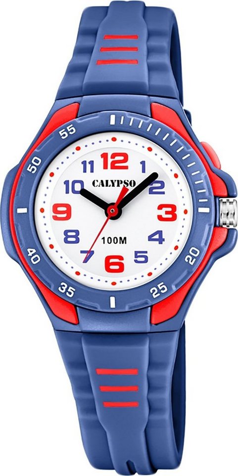 CALYPSO WATCHES Quarzuhr Calypso Kinder Uhr K5757/5 Kunststoff PU, Kinder  Armbanduhr rund, Kunststoff, PUarmband blau, Fashion