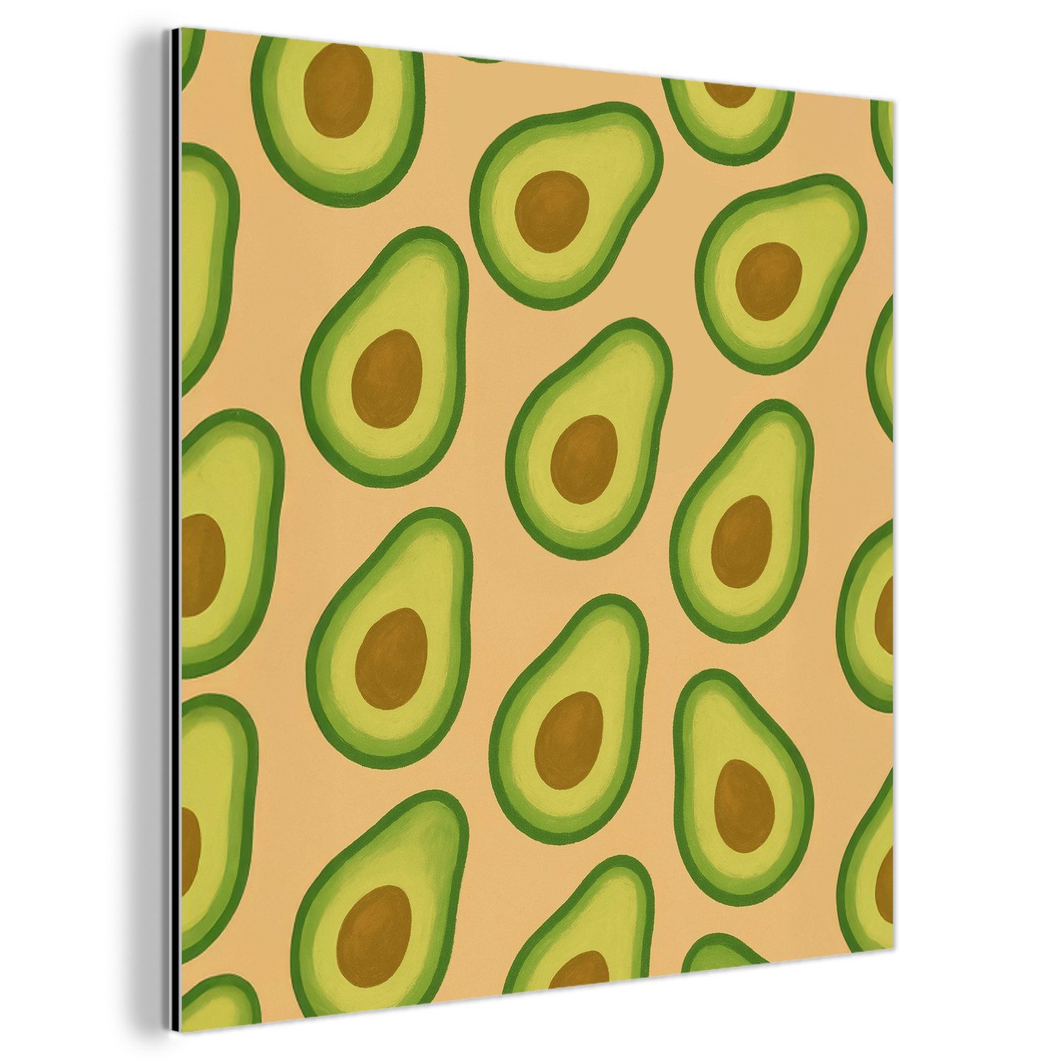MuchoWow Metallbild Avocado - Muster - günstig online kaufen