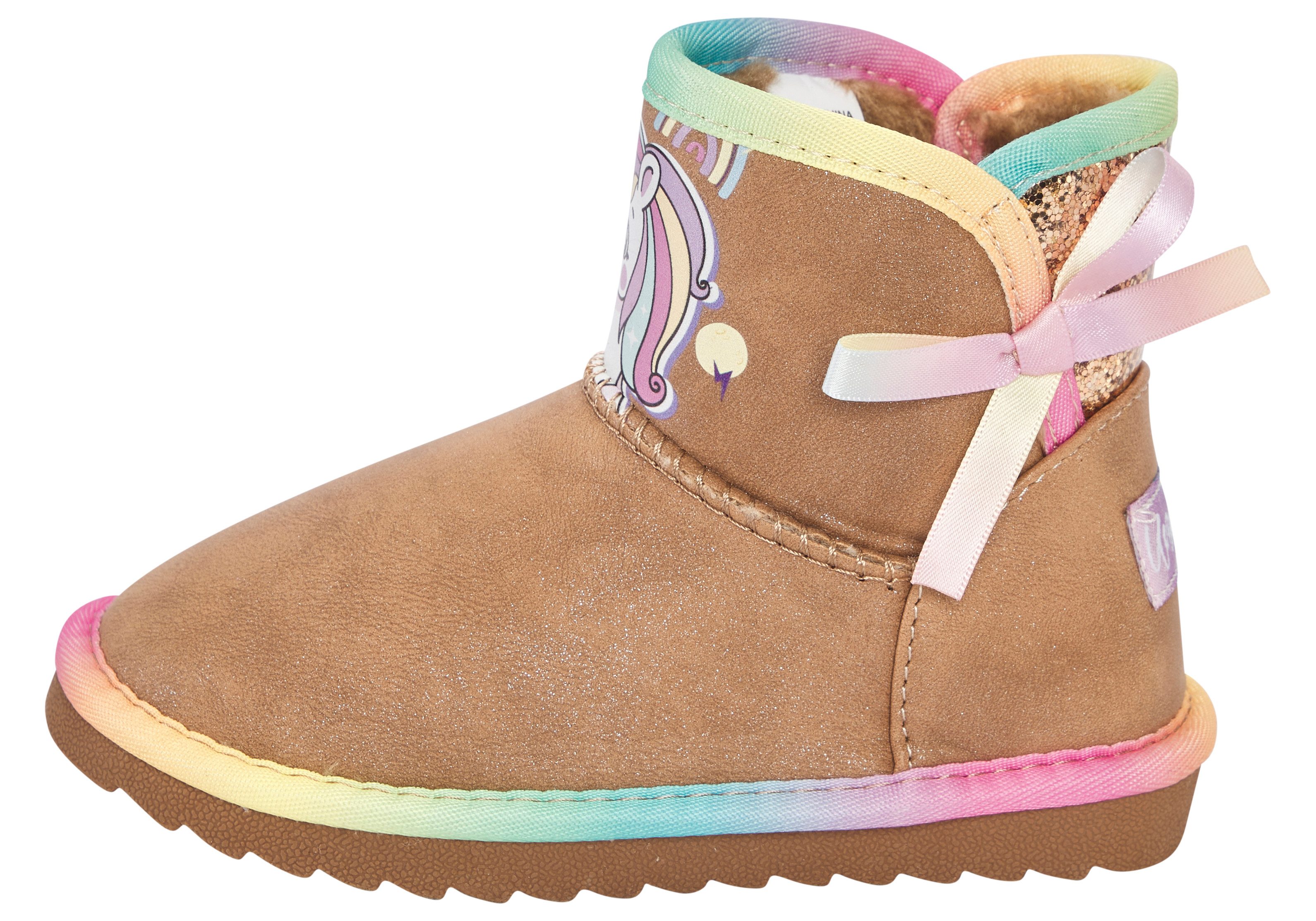 Disney UNICORN Schlupfboots Winterschuhe, Winterboots, Snowboots, Schlupfstiefel, gefüttert