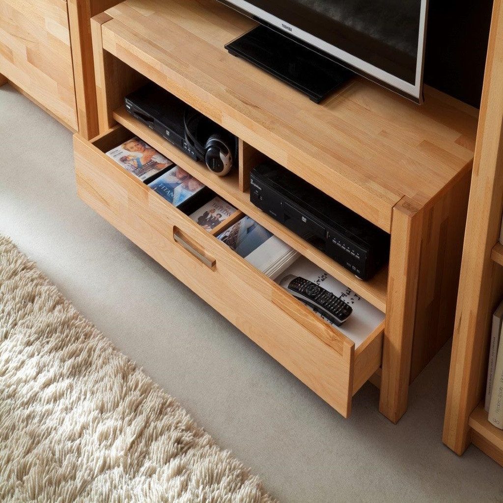 bv-vertrieb TV-Schrank Lowboard TV-Schrank Fernsehschrank Wandregal Kernbuche Metallgriff