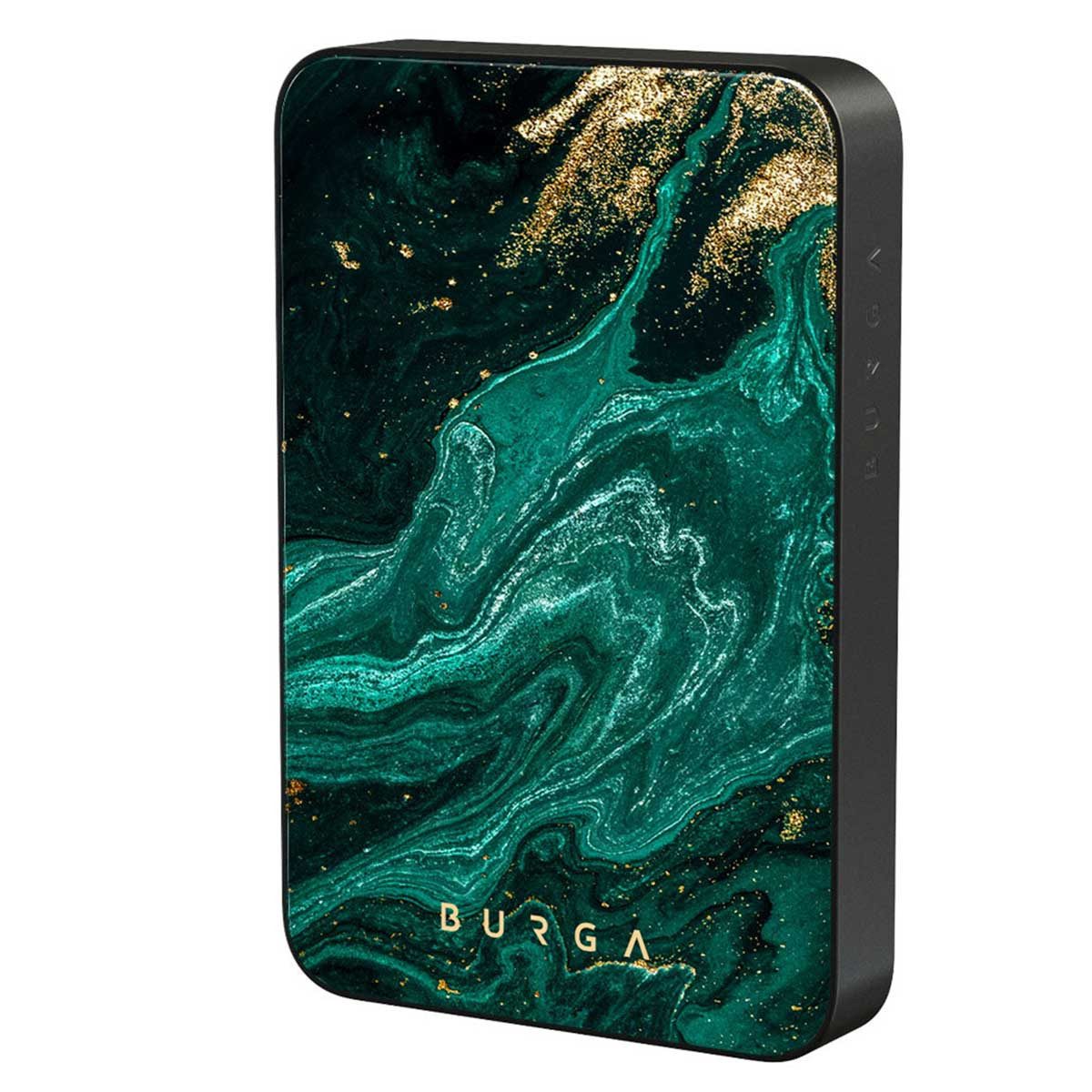 BURGA Burga Magnetische Powerbank 5.000 mAh - MagSafe und Qi2 - Emerald Pool Powerbank (1 St)