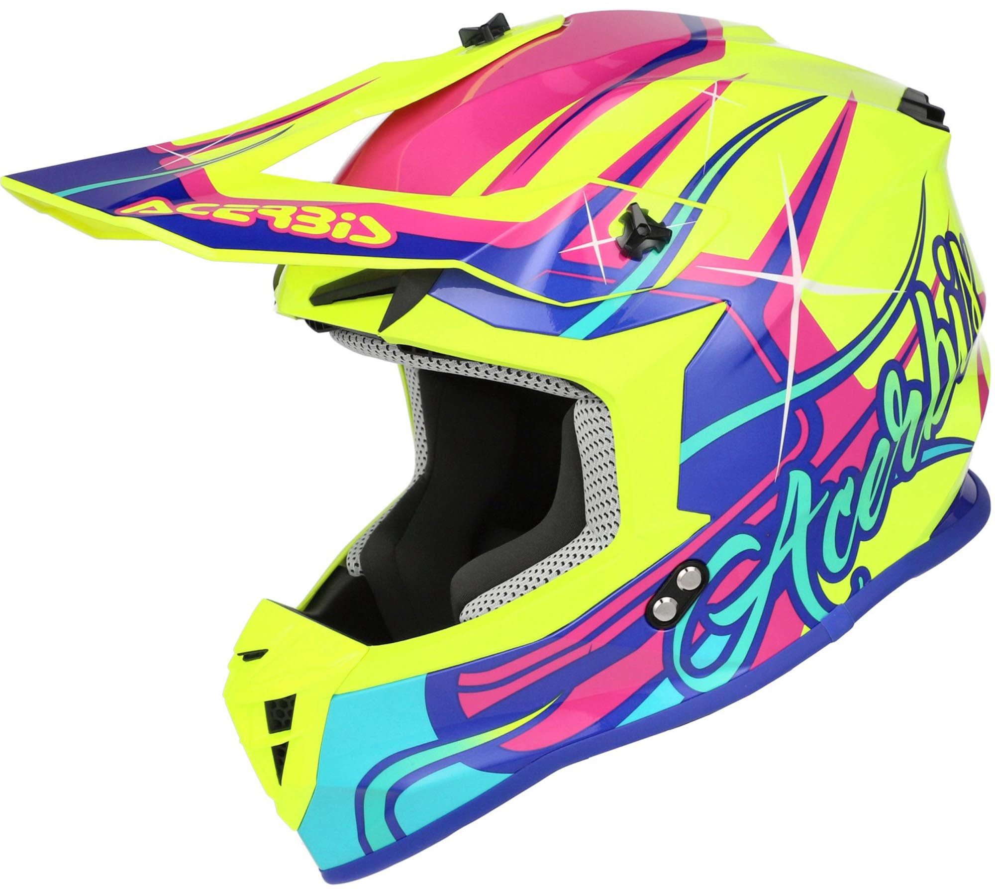 Acerbis Motocrosshelm Linear Graphic 2026 Motocross Helm, herausnehmbares Innenfutter
