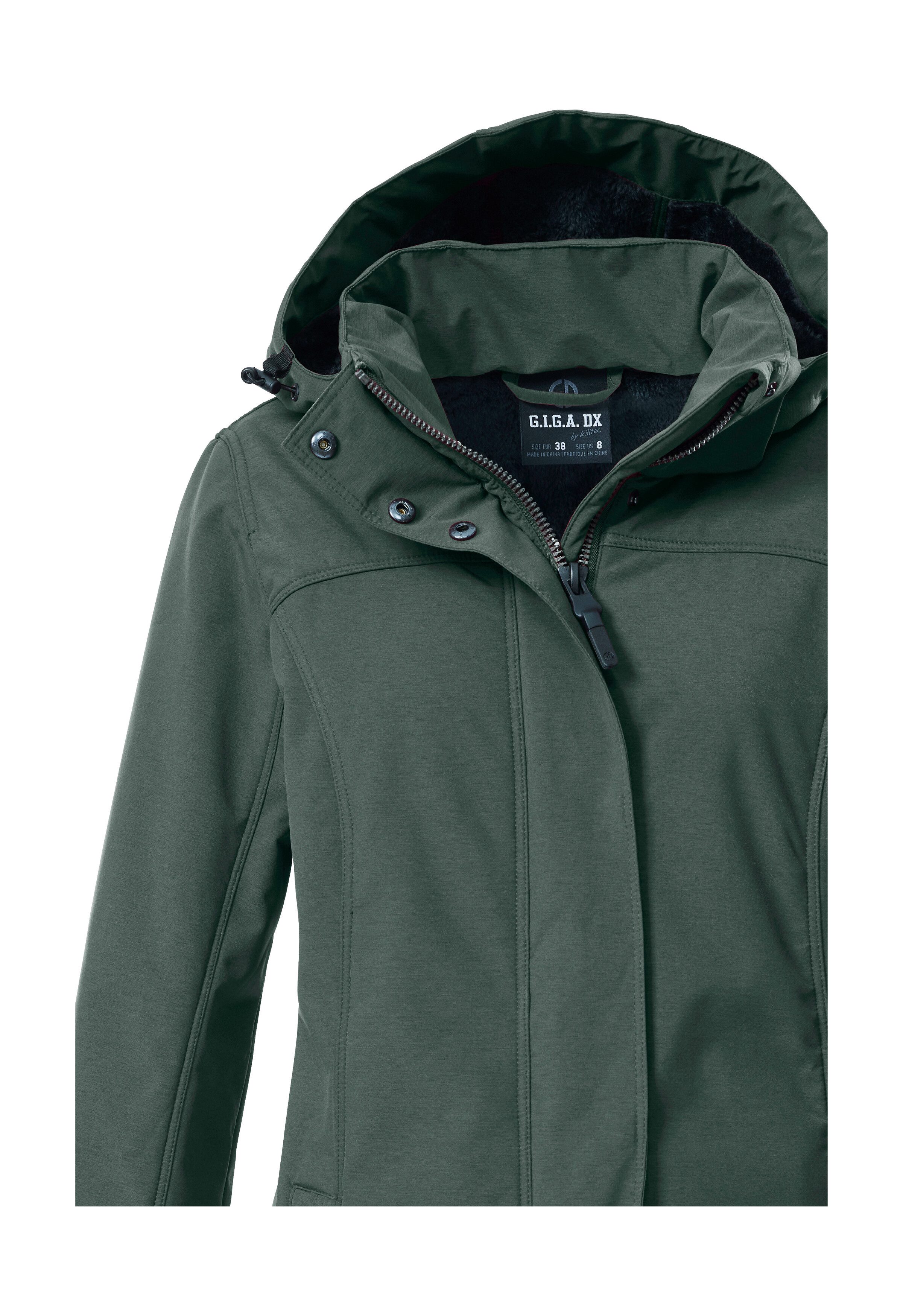 G.I.G.A. DX by killtec Softshellparka GW 36 WMN SFTSHLL PRK Softshellparka: wasserdicht, Teddyfell, 2-Wege-Reißverschluss – Bild 3 von 5
