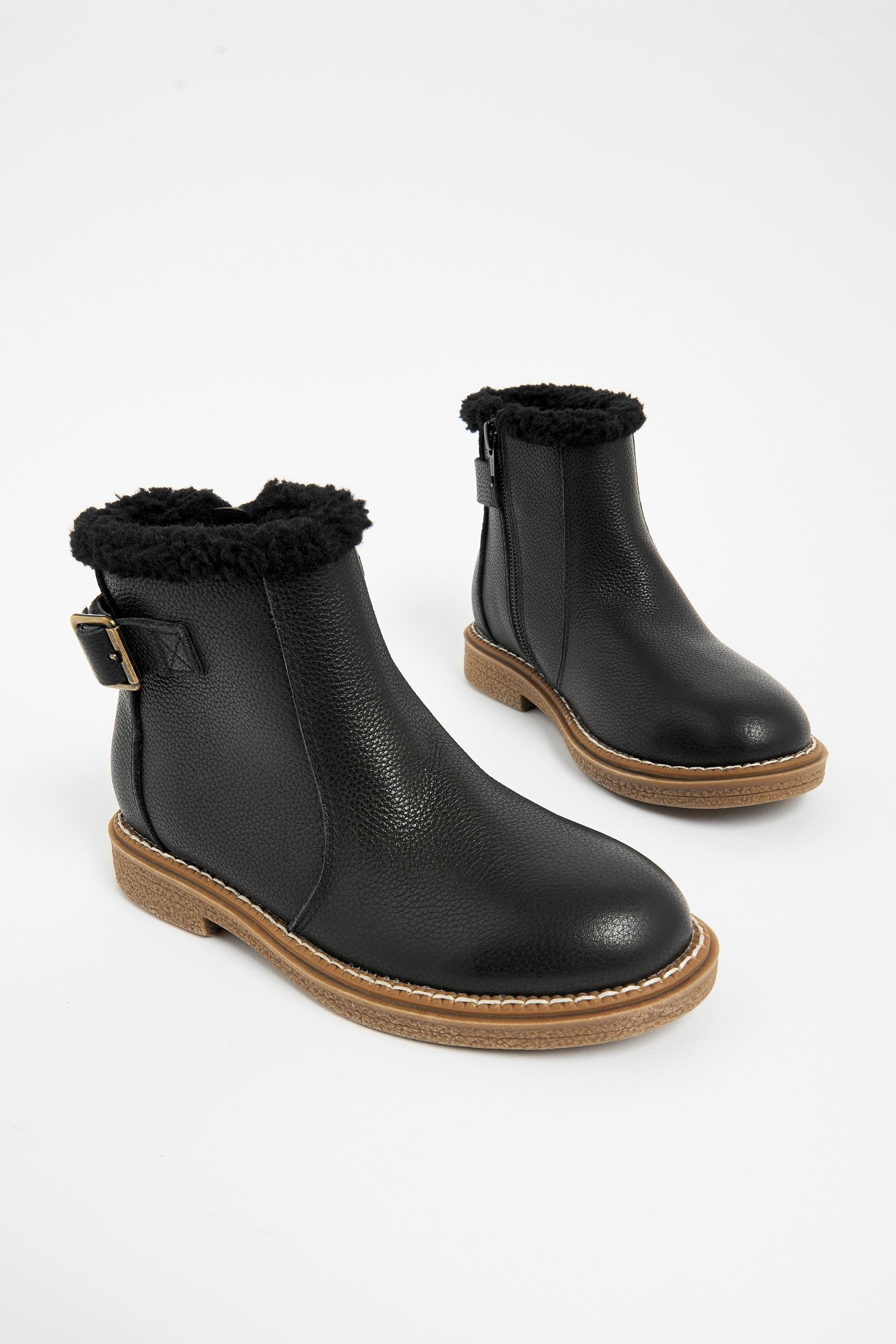 Next Lederstiefeletten mit Schnalle Stiefelette (1-tlg) günstig online kaufen