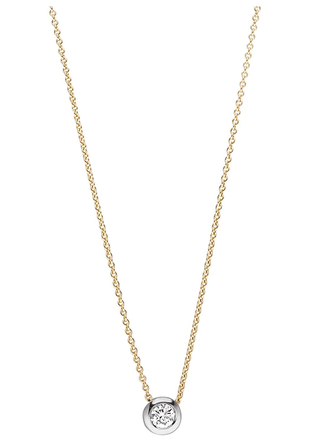 JOBO Kette mit Anhänger, 750 Gold bicol...