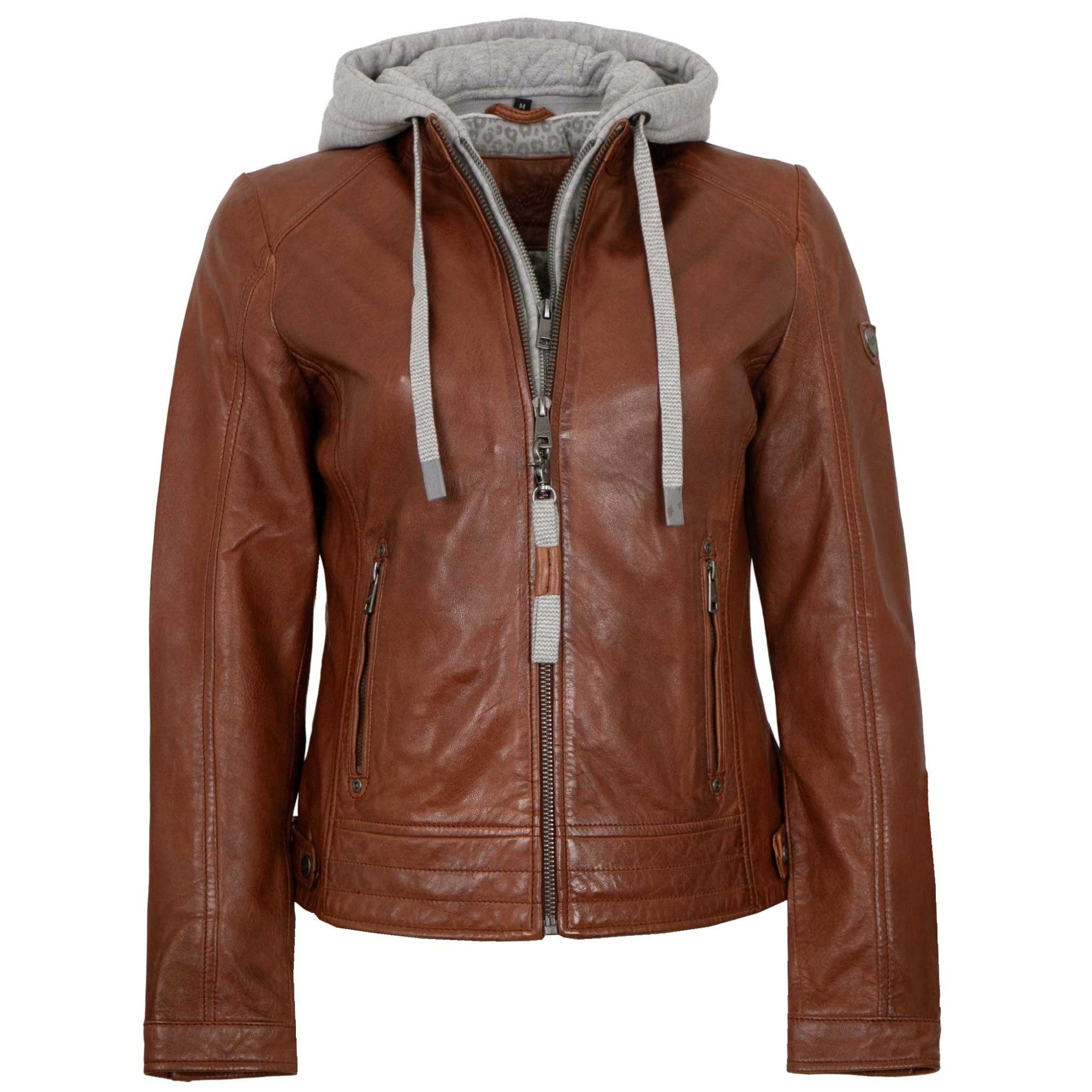 Mauritius Lederjacke MWAleni Mauritius - Damen Lederjacke Lammnappa Kapuze günstig online kaufen