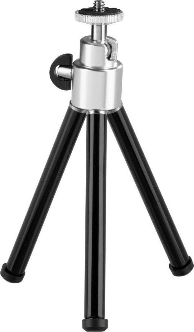 Hama Mini Stativ für Foto- und Videokameras, Mikrofone und Minilautsprecher Ministativ (mit 3-D-Kugelkopf, ausziehbares Beinsegment, Höhe von 14 bis 21 cm) | Ministative