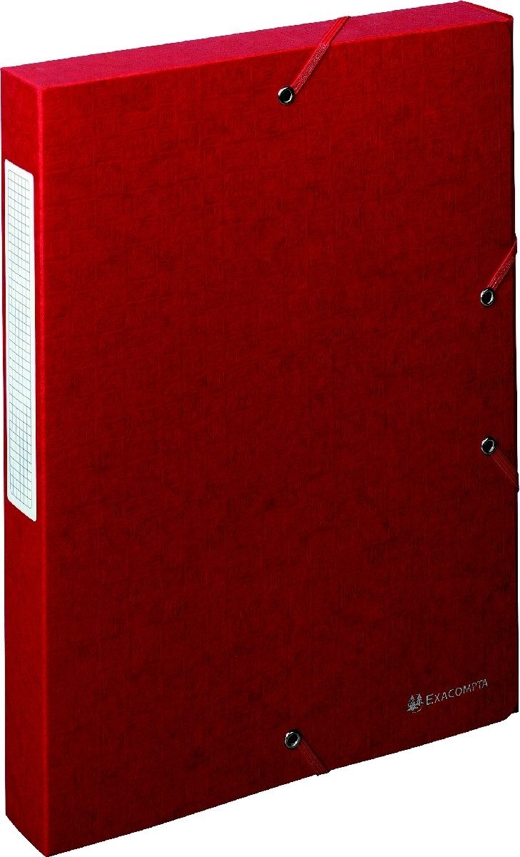 Fächermappe Dokumentenbox A4 Exa Box Scotten 600g/qm mit Gummizug rot