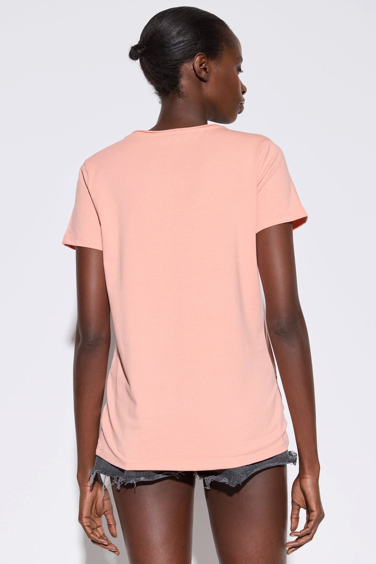No Matter What T-Shirt Basic-T-Shirt aus Lycra mit V-Ausschnitt