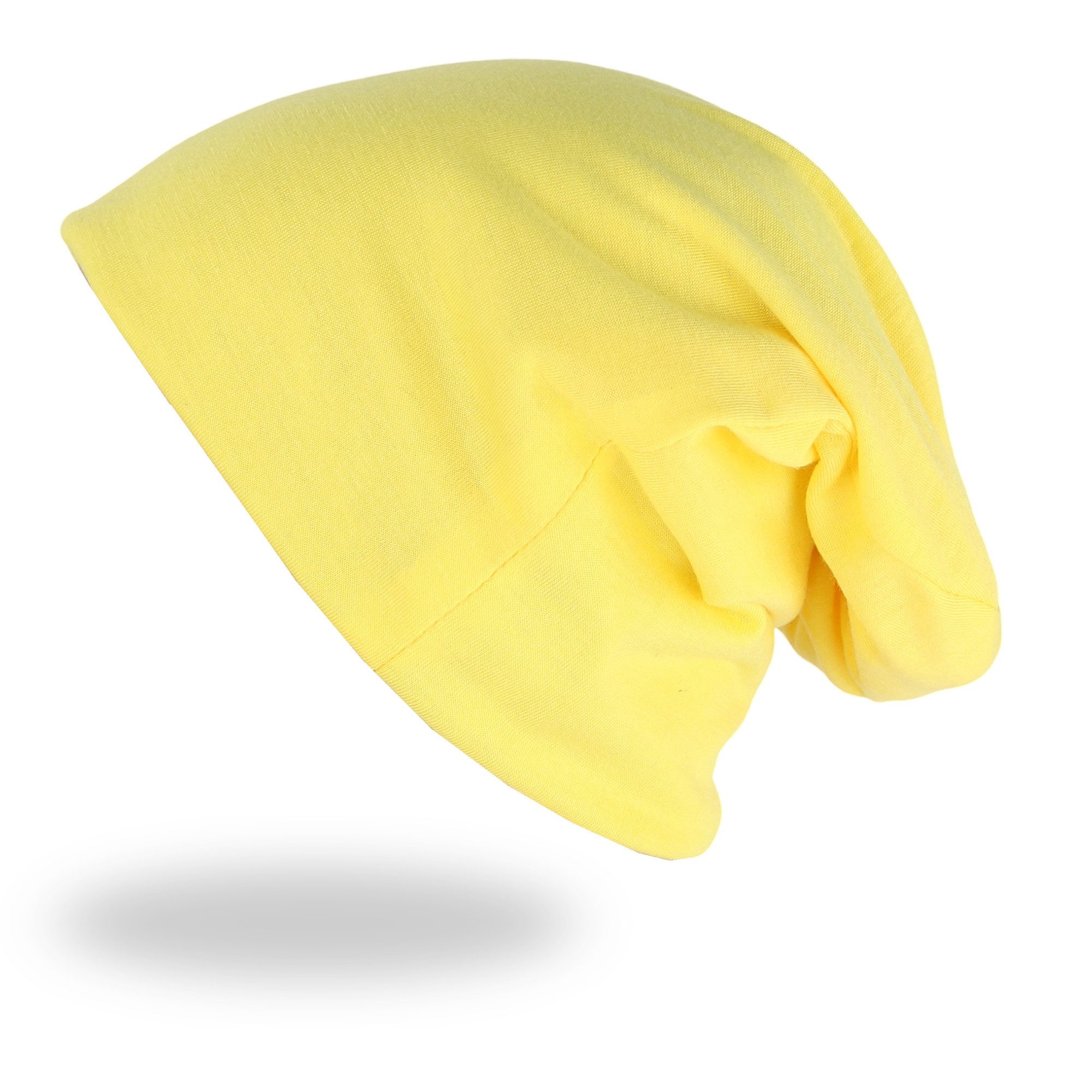 MIRROSI Beanie Unisex Beanie Slouch Mütze Uni, mit Glitzer, Wasched Look (Für Damen und Herren) Onesize, leicht und bequem