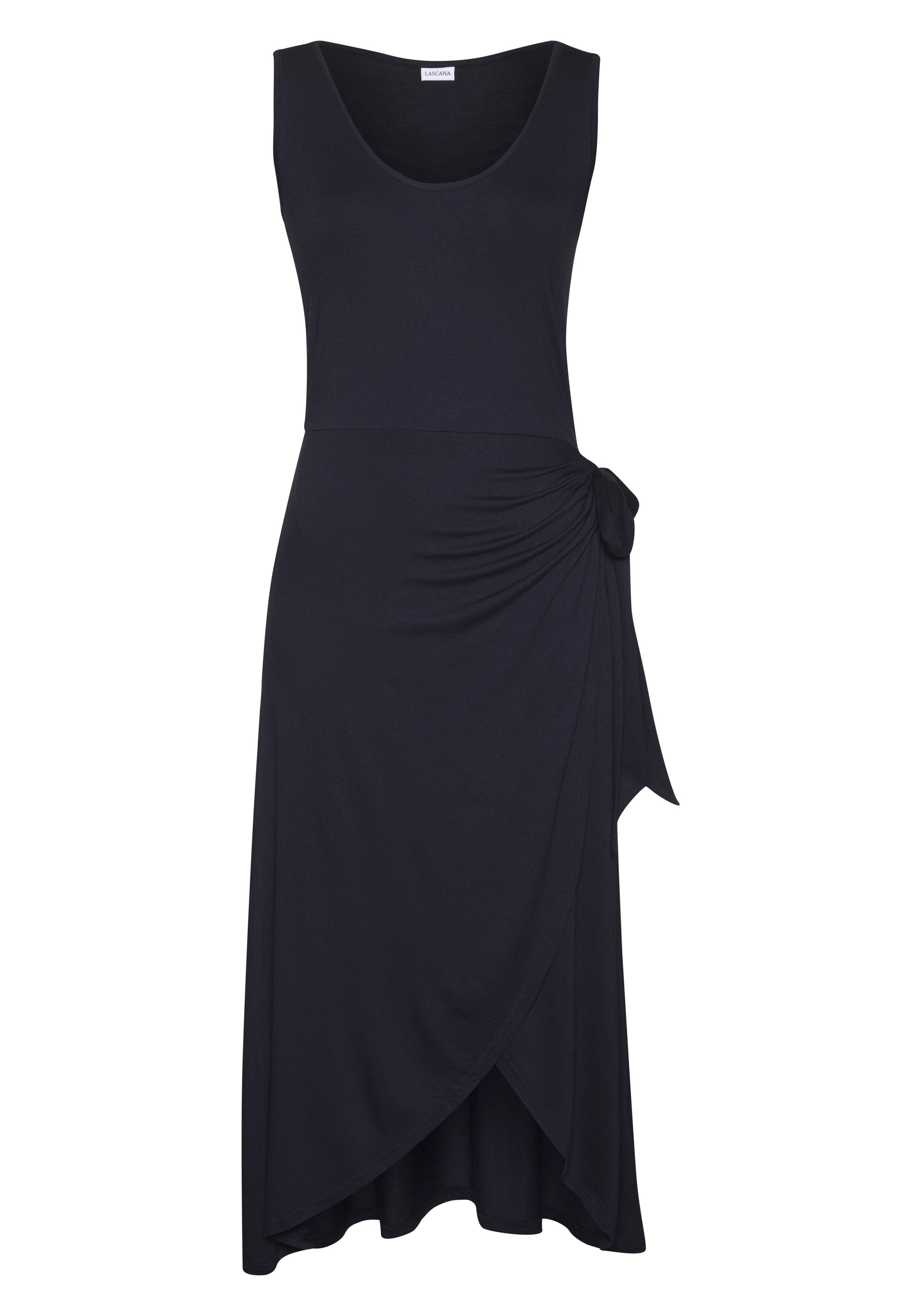 LASCANA Strandkleid mit Rock in Wickeloptik, Midikleid aus Jersey, Sommerkleid. € 49,99