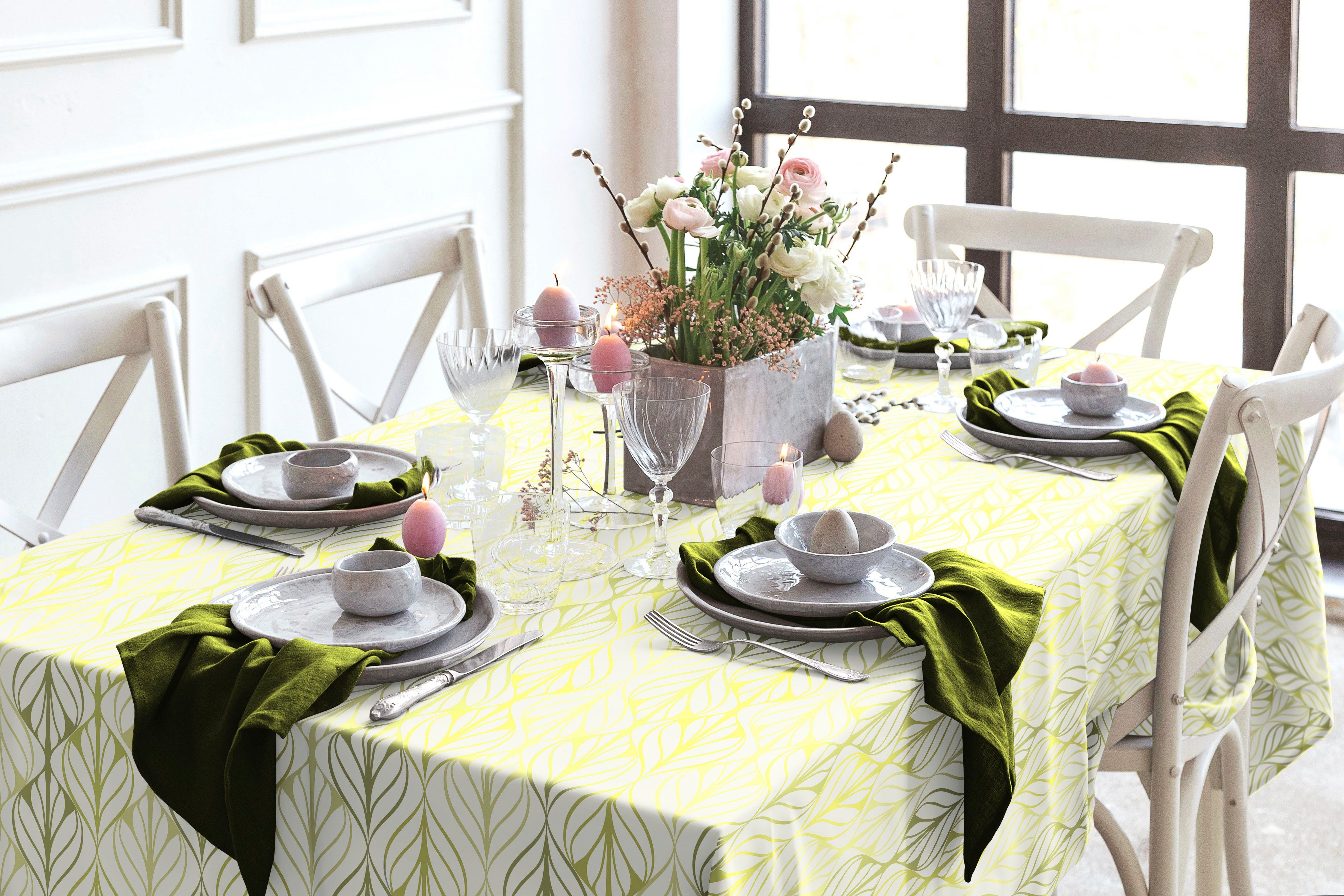 Adam Tischdecke Wave (1-tlg), aus Leinen und Bio-Baumwolle