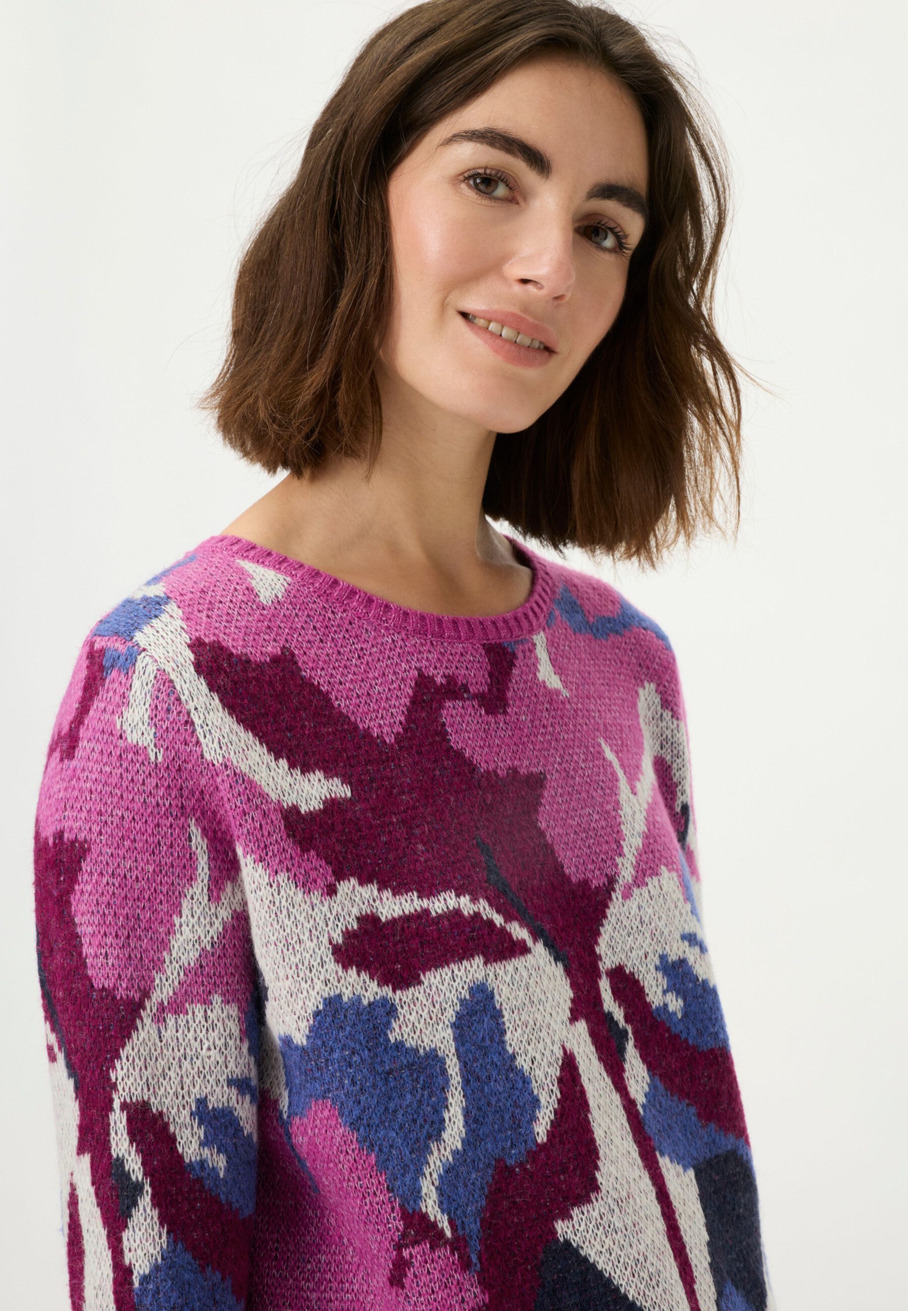 Olsen Strickpullover Pullover mit Panneaux-Design