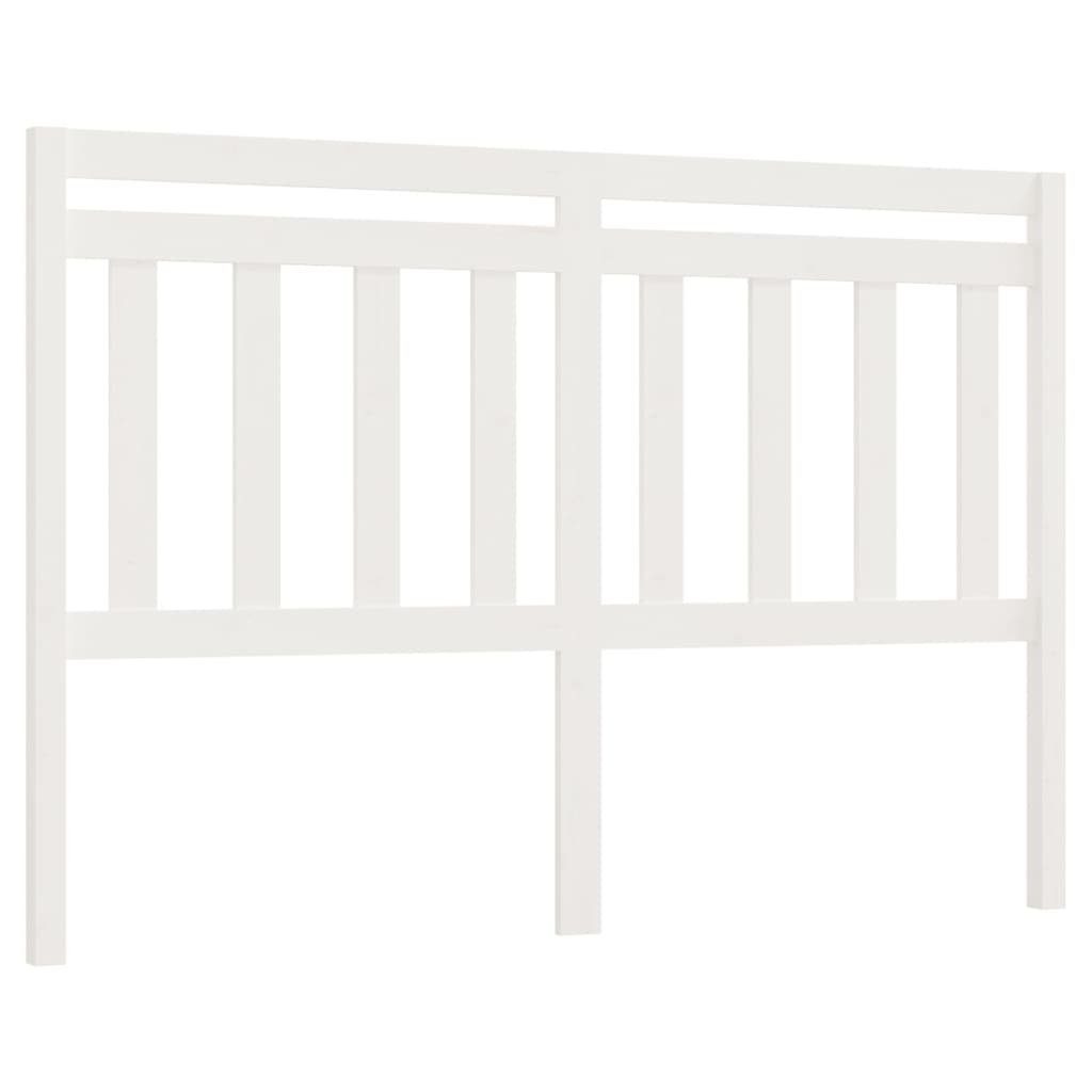 vidaXL Bett Kopfteil Weiß 146x4x100 cm Massivholz Kiefer (1-tlg)