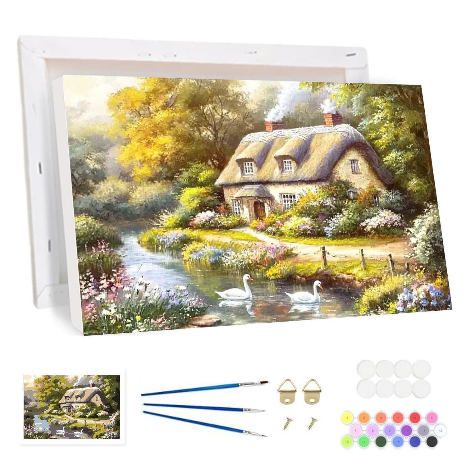 LuxusKollektion Kreativset Malen nach Zahlen-Set mit Rahmen