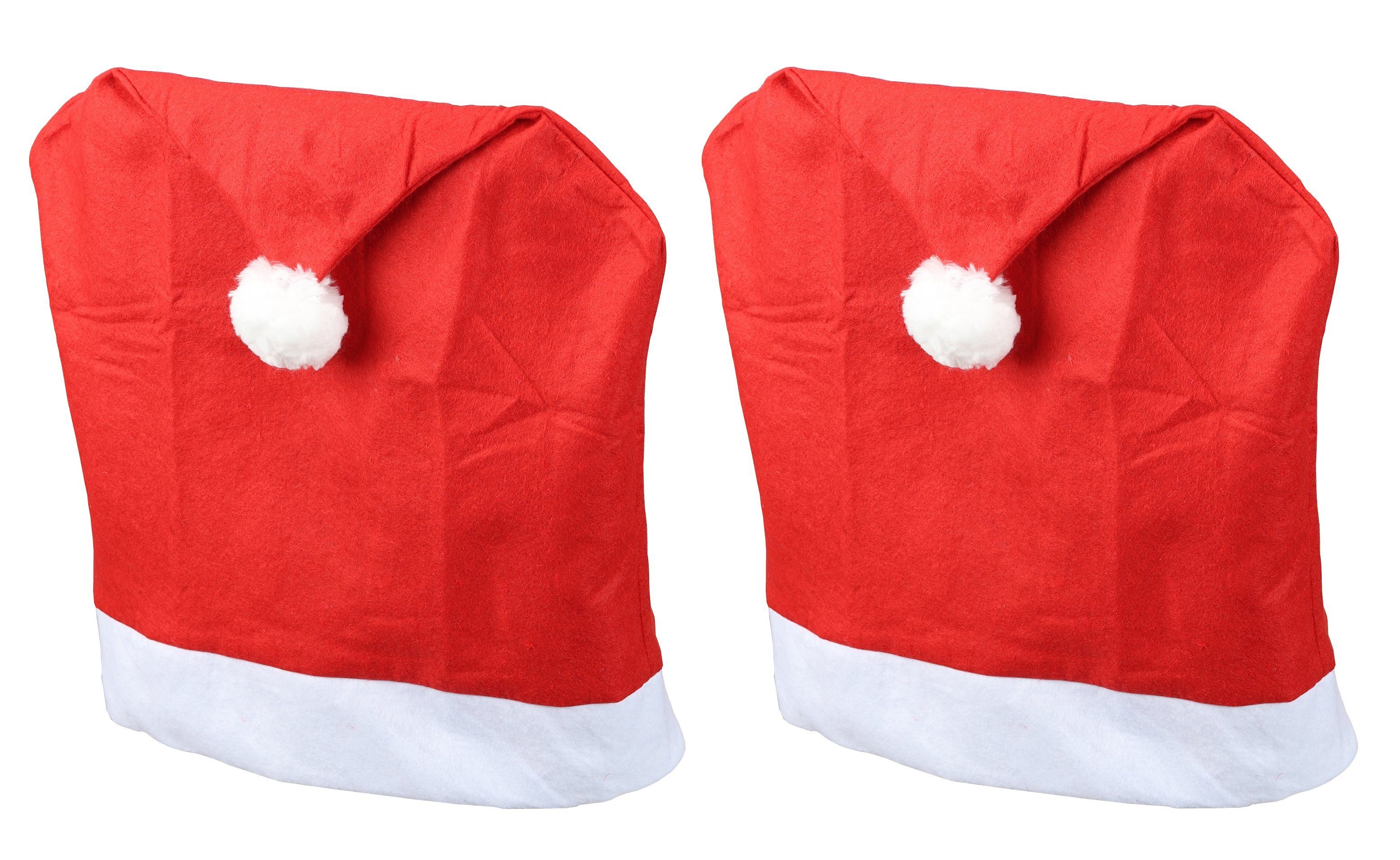 Haushalt International Hussen-Set Weihnachts-Stuhlhussen, Nikolaushussen, Weihnachtsstuhlbezug