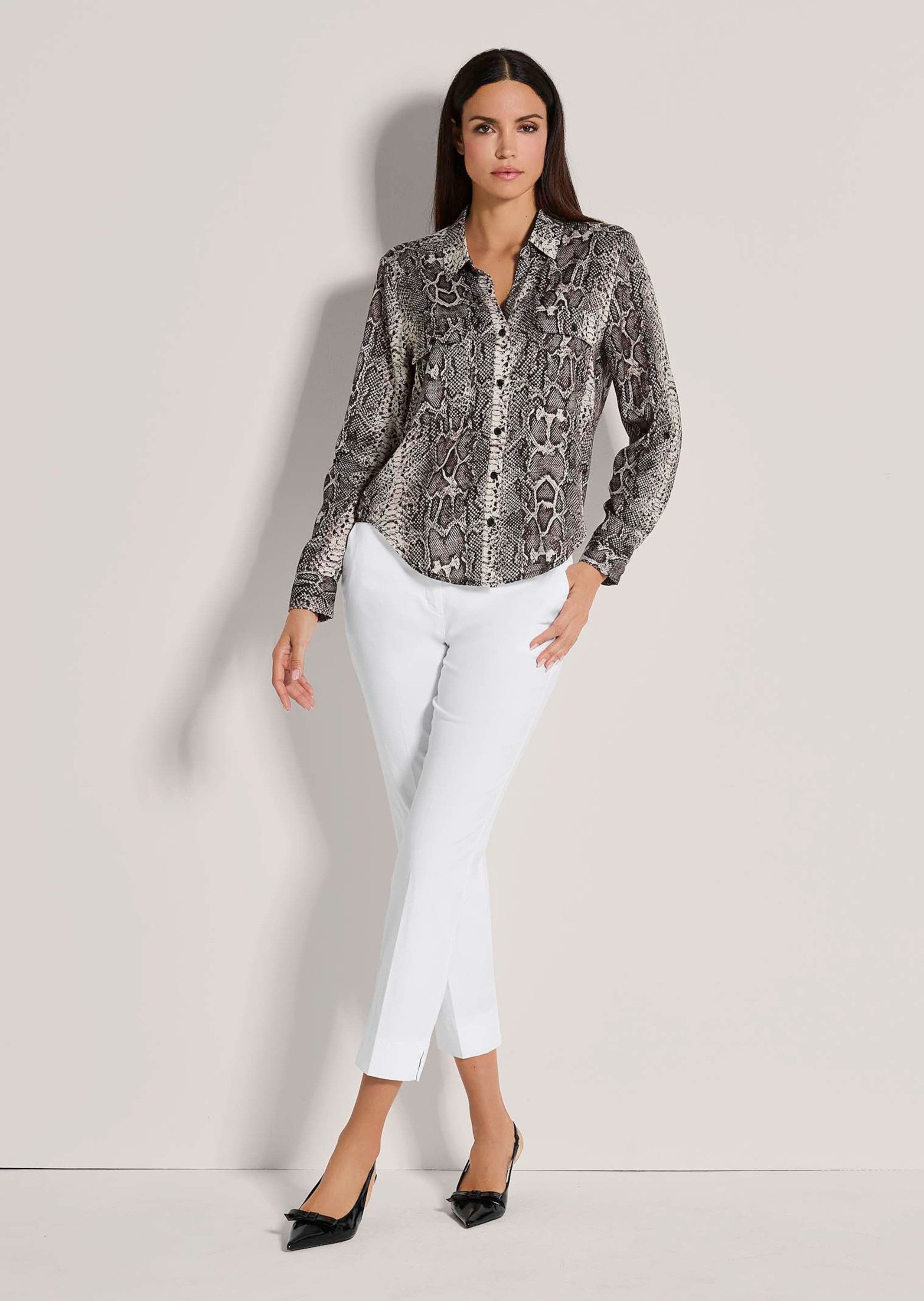 MADELEINE Hemdbluse Lange Hemdbluse mit Unikat-Print günstig online kaufen